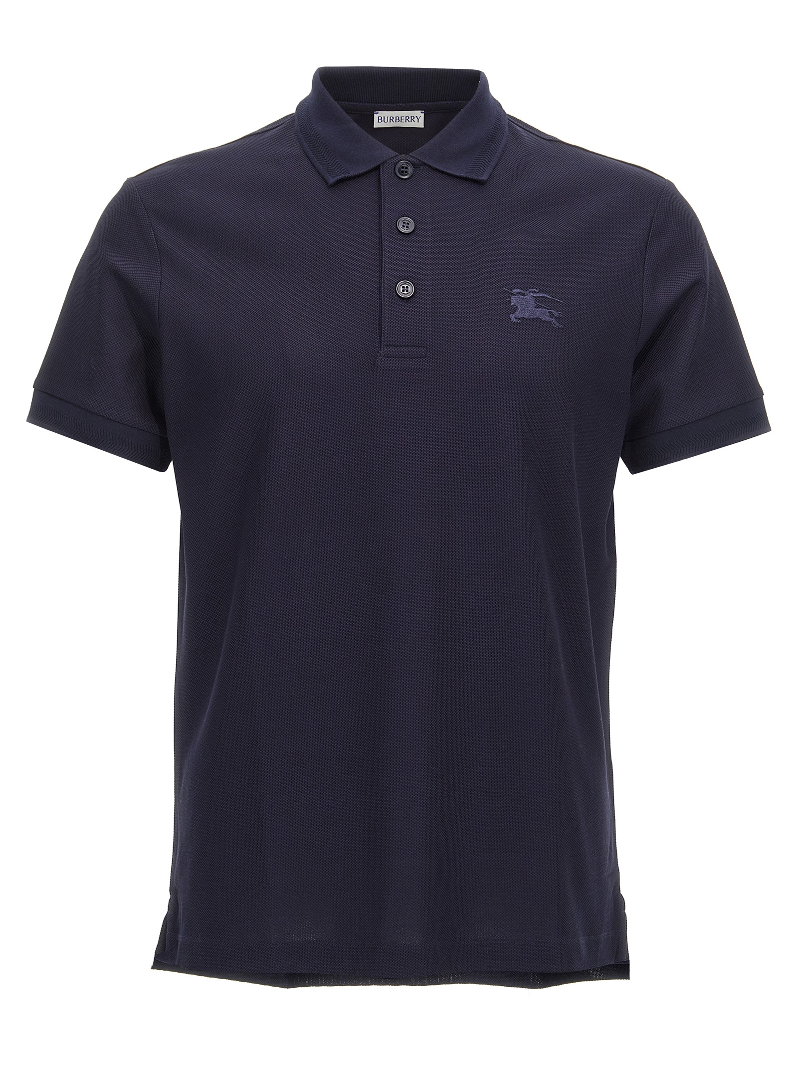Blue Cotton Polo Shirt