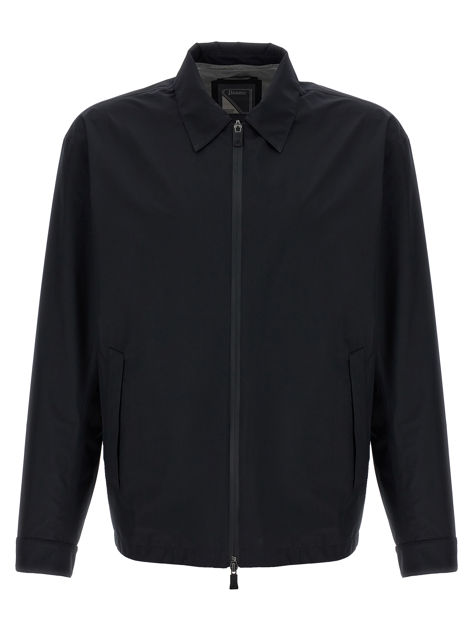 Black Polyester Shell Jacket