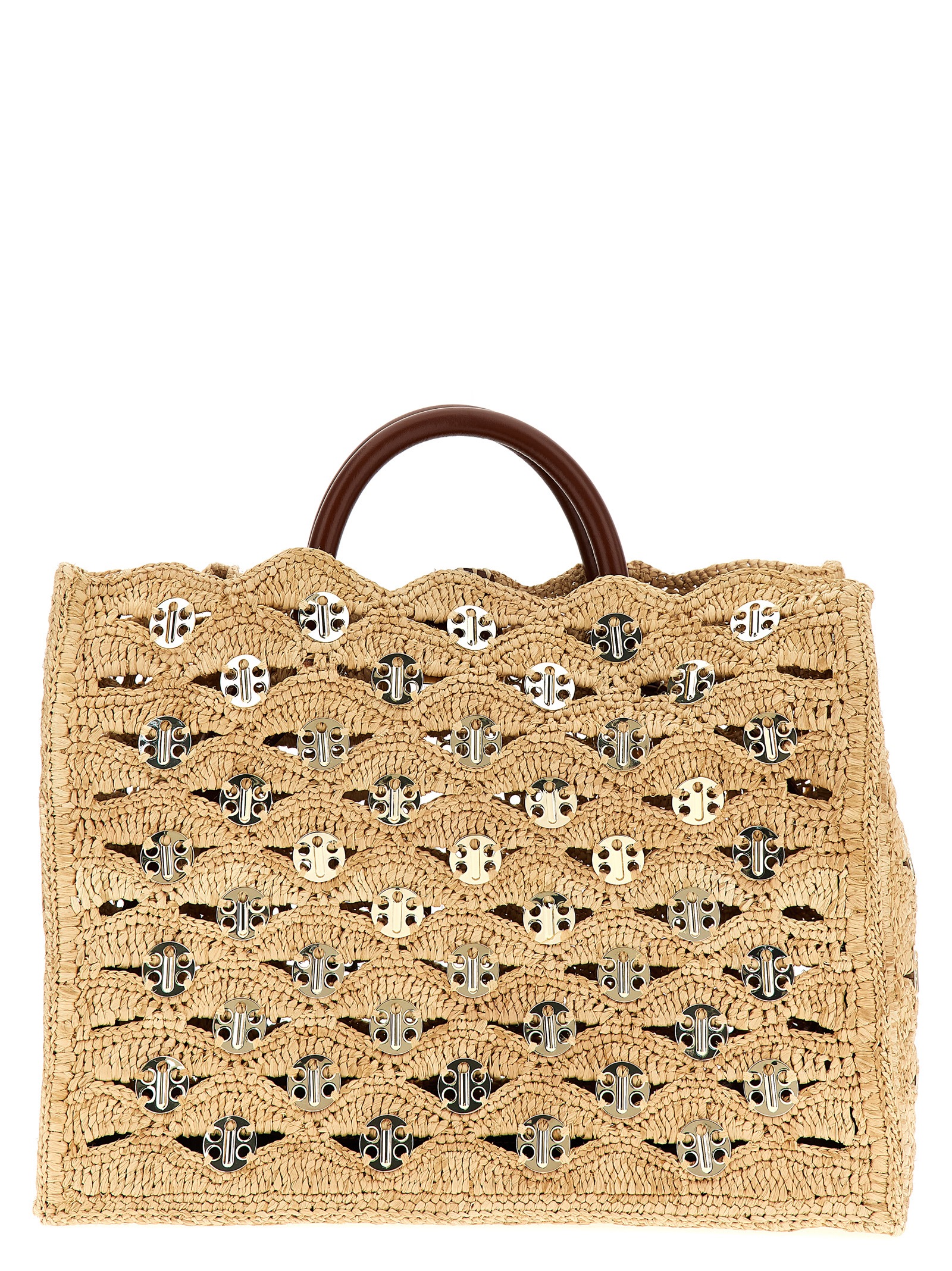 Beige Raffia Handbag