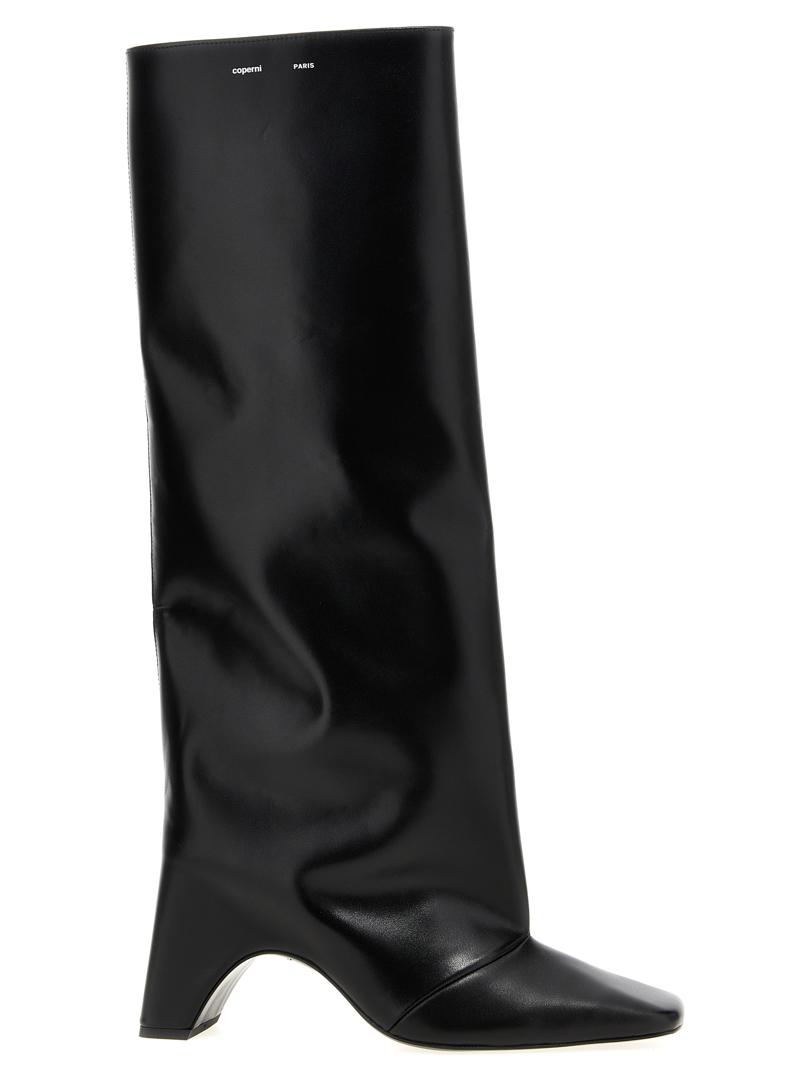 Black Cowhide Over The Knee