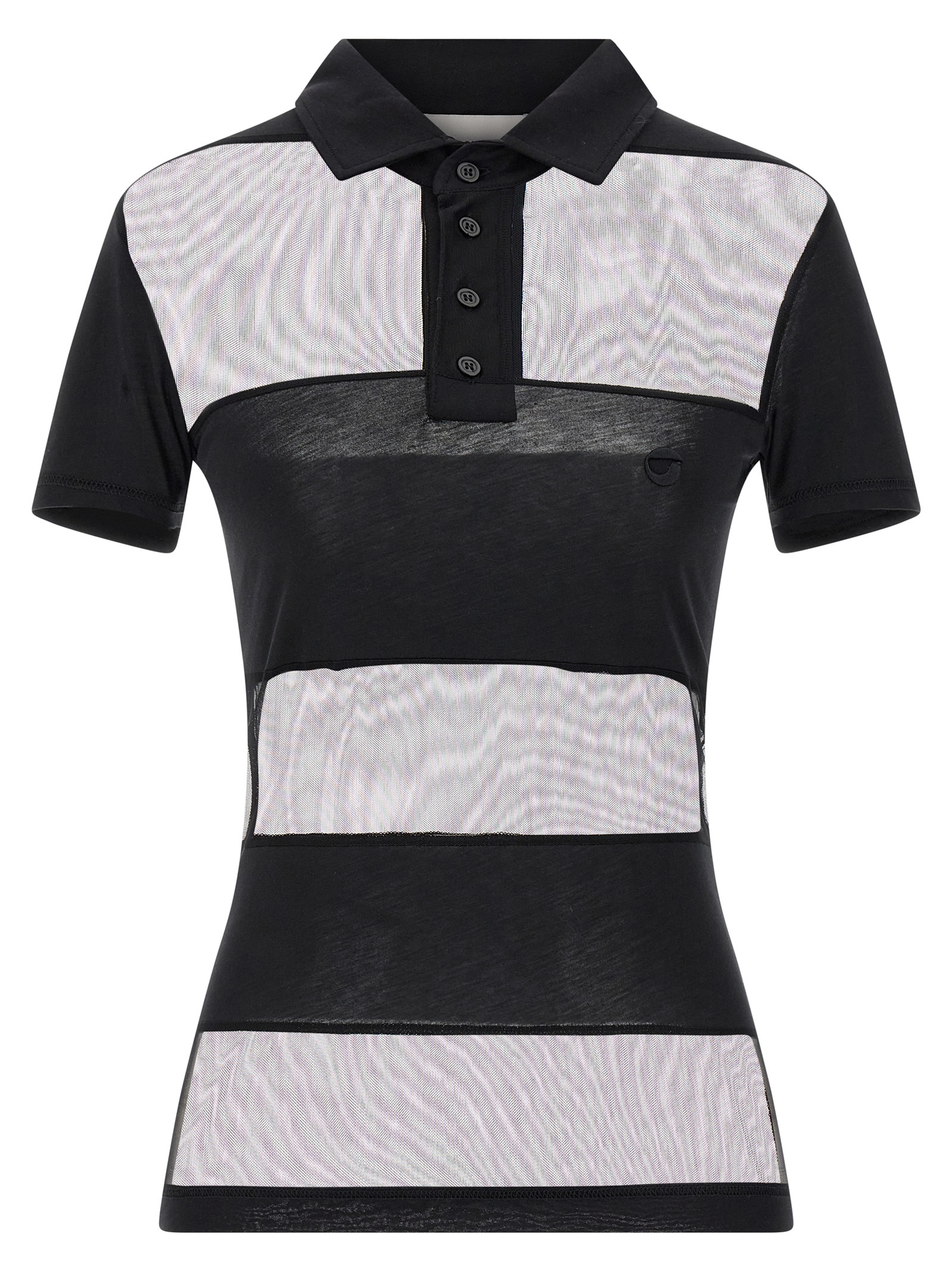 Black Cotton Polo Shirt