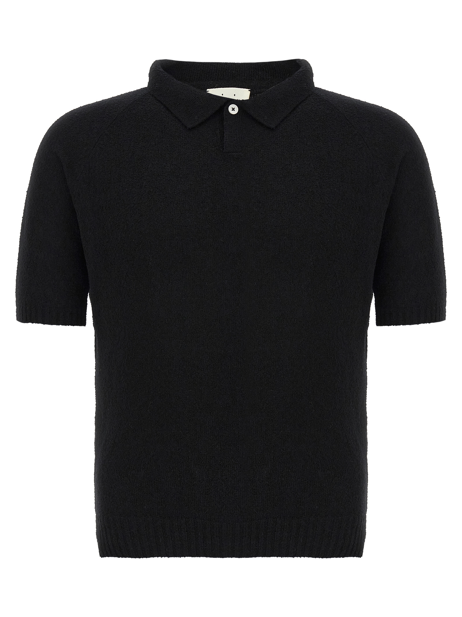 Black Cotton Polo Shirt