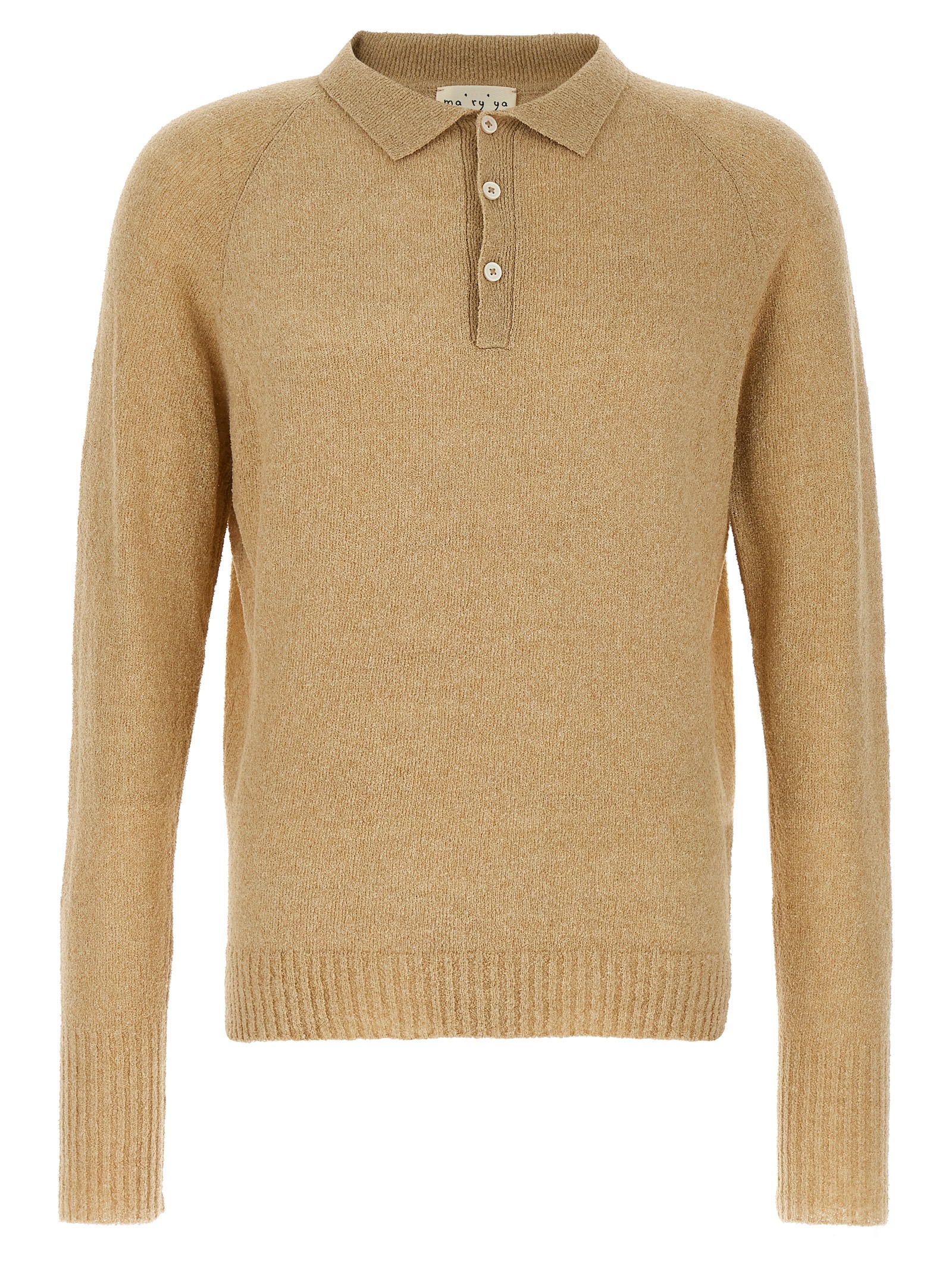 Beige Cotton Polo Shirt