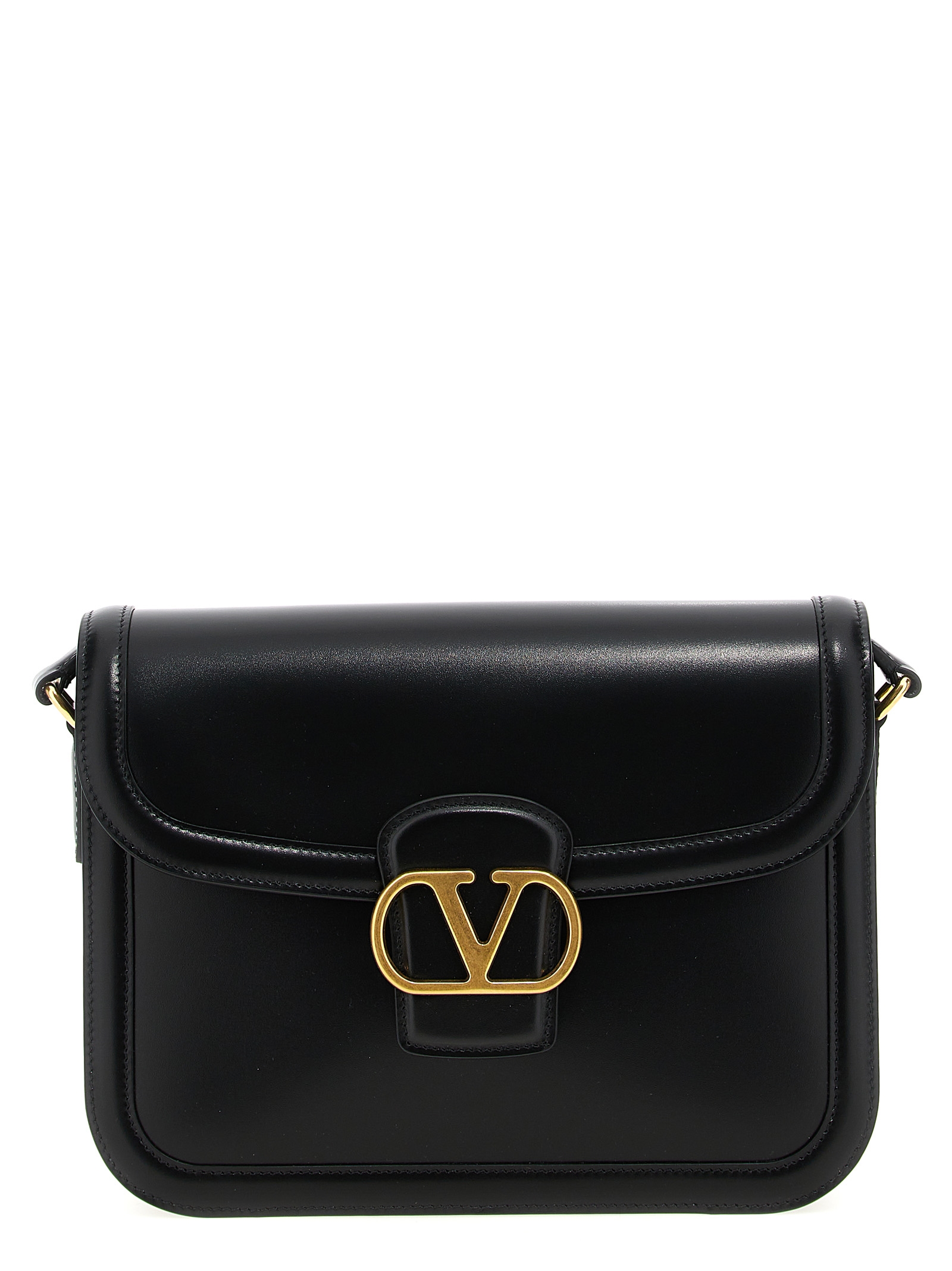 Black Calfskin Shoulder Bag