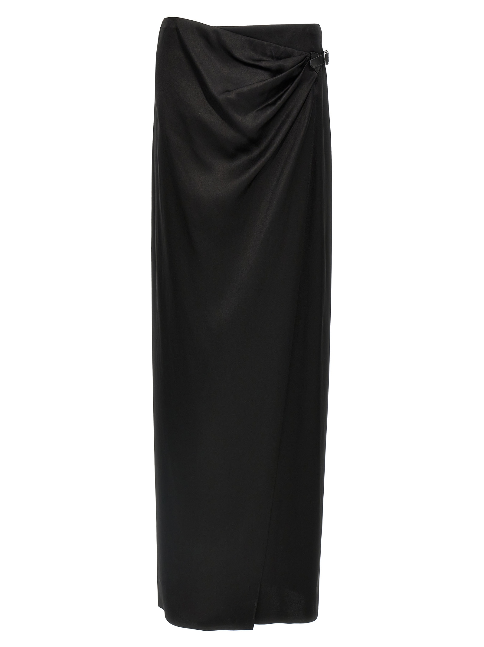 Black Silk Mini Skirt