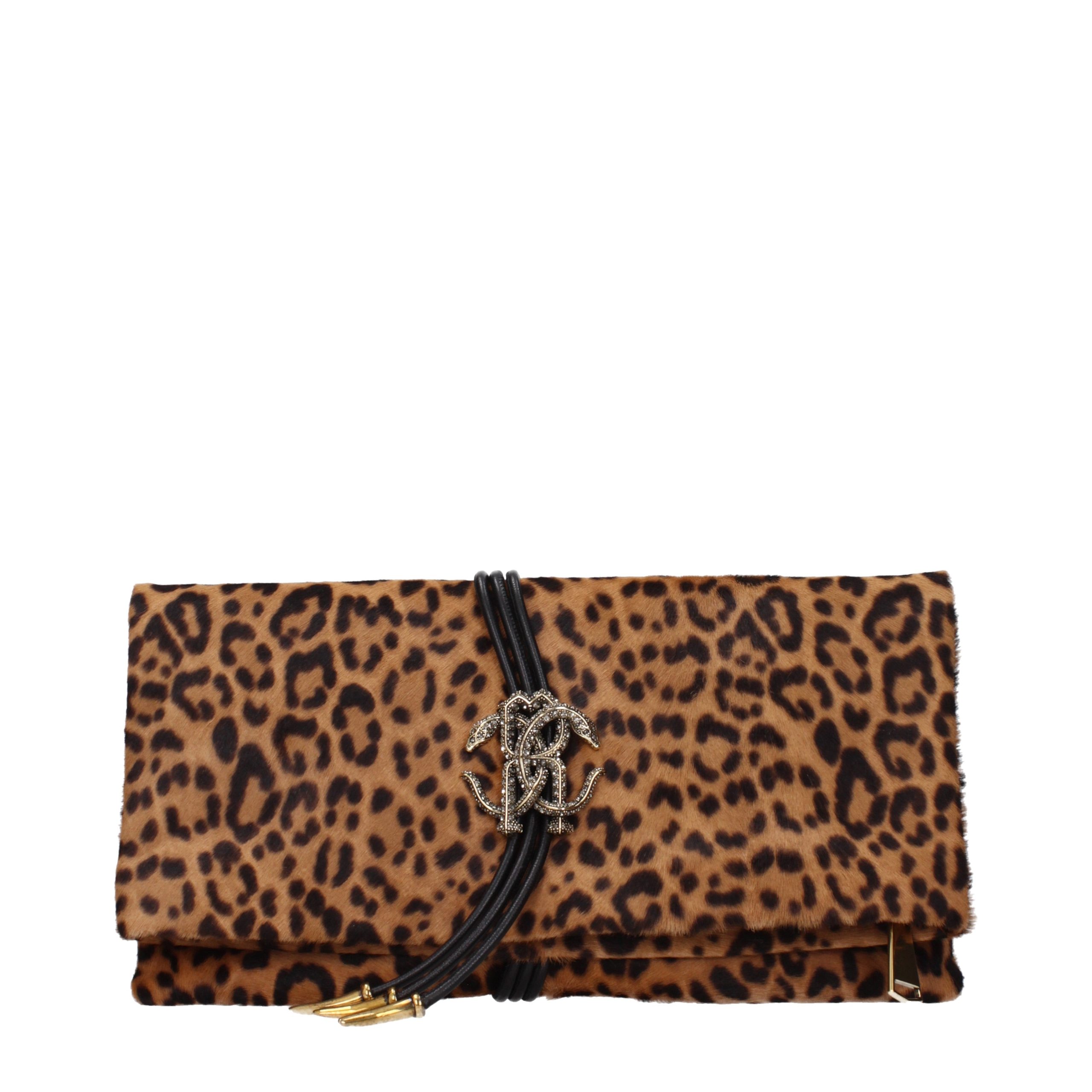 Brown Horsehair Clutch Bag