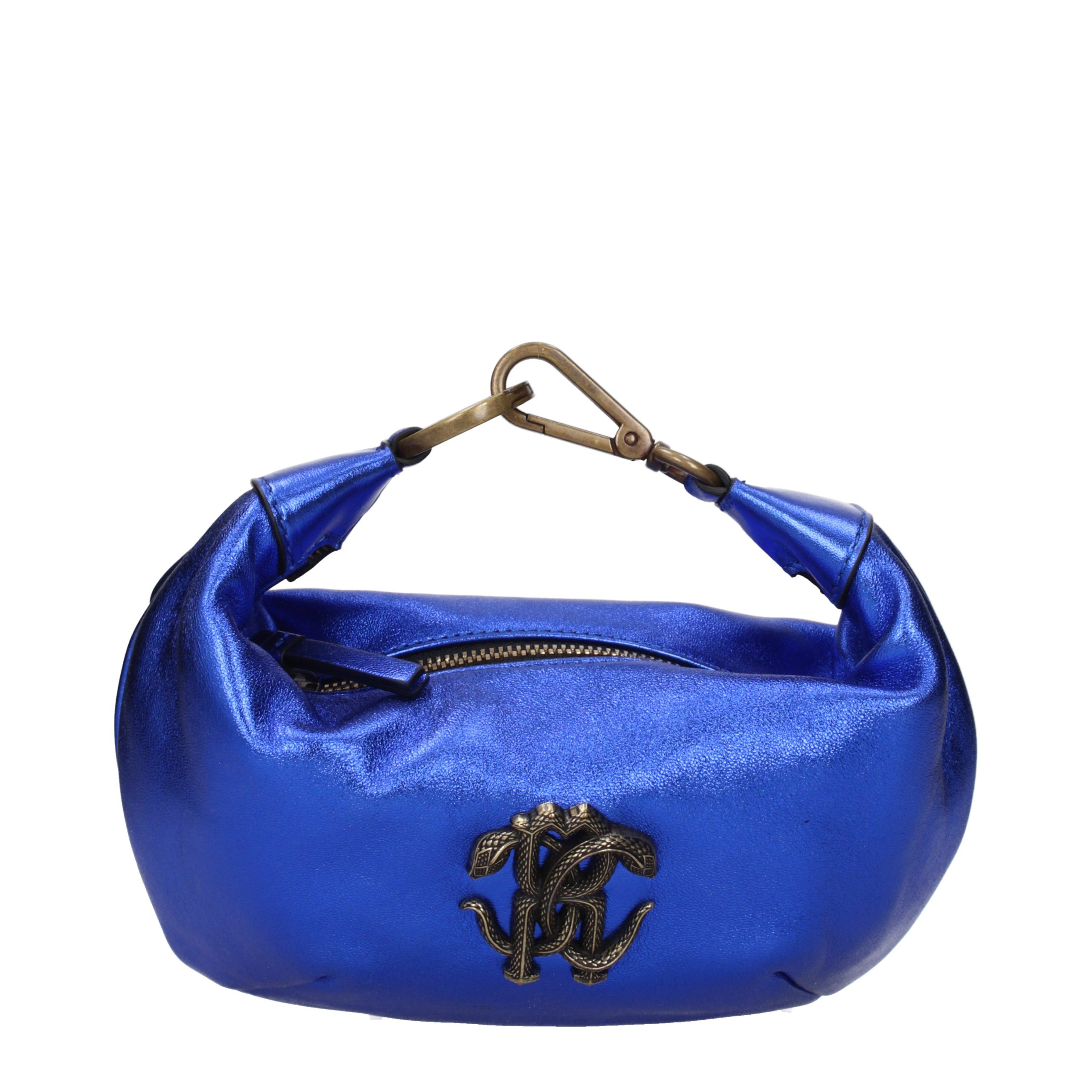 Blue Leather Handbag