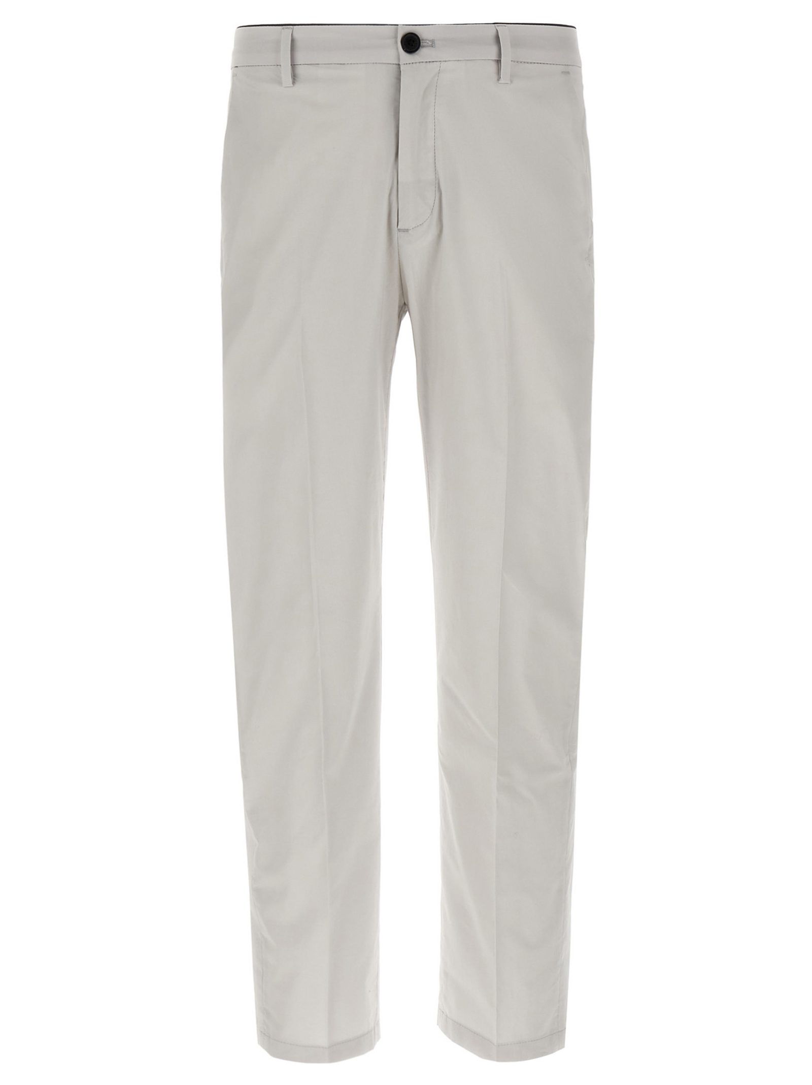 Gray Cotton Cropped Pants