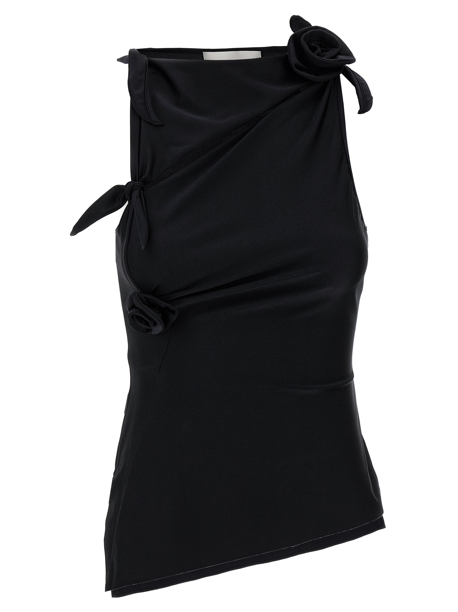 Black Polyamide Tank Tops