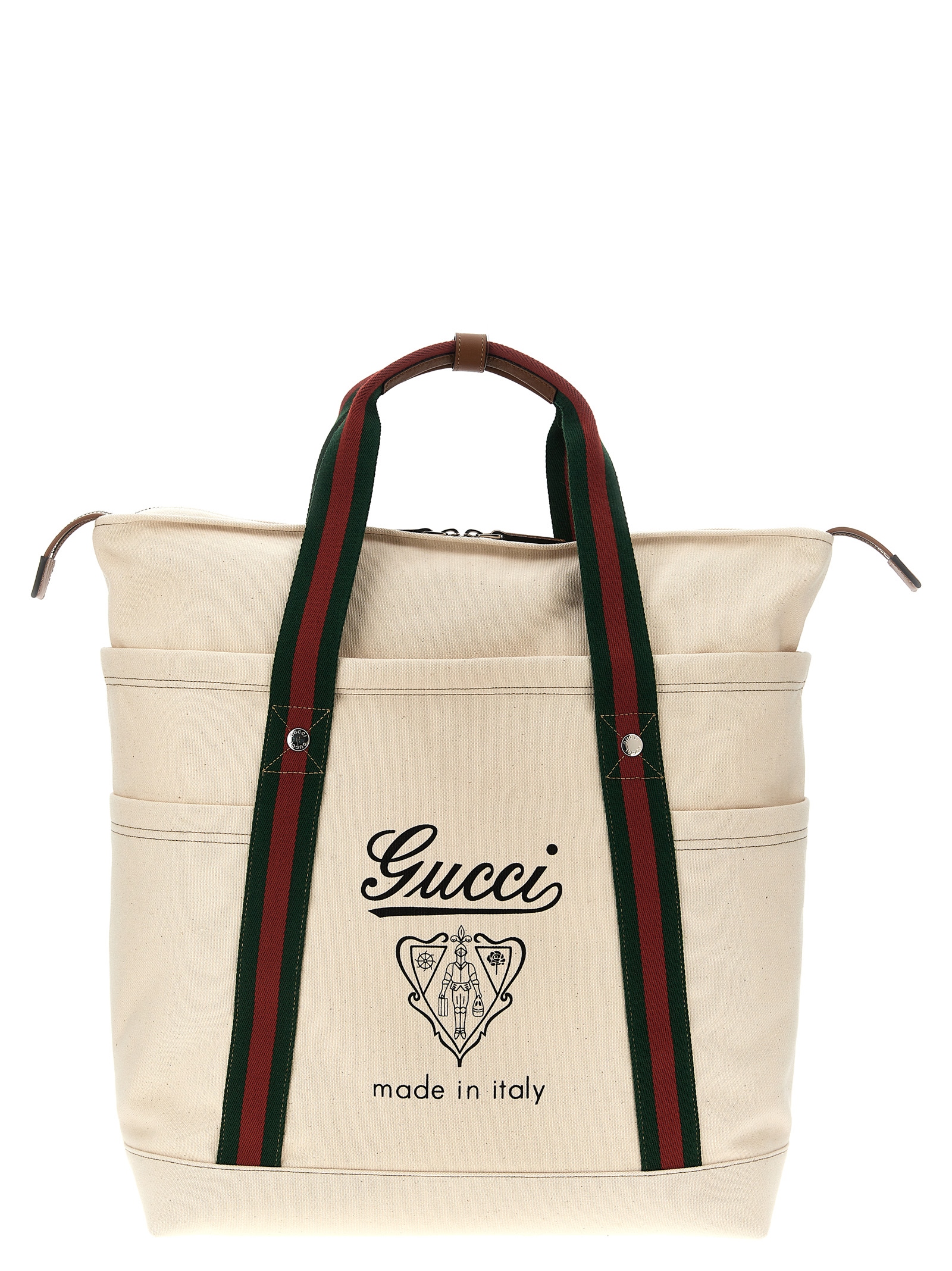 Gucci White Cotton Tote Bag - Men