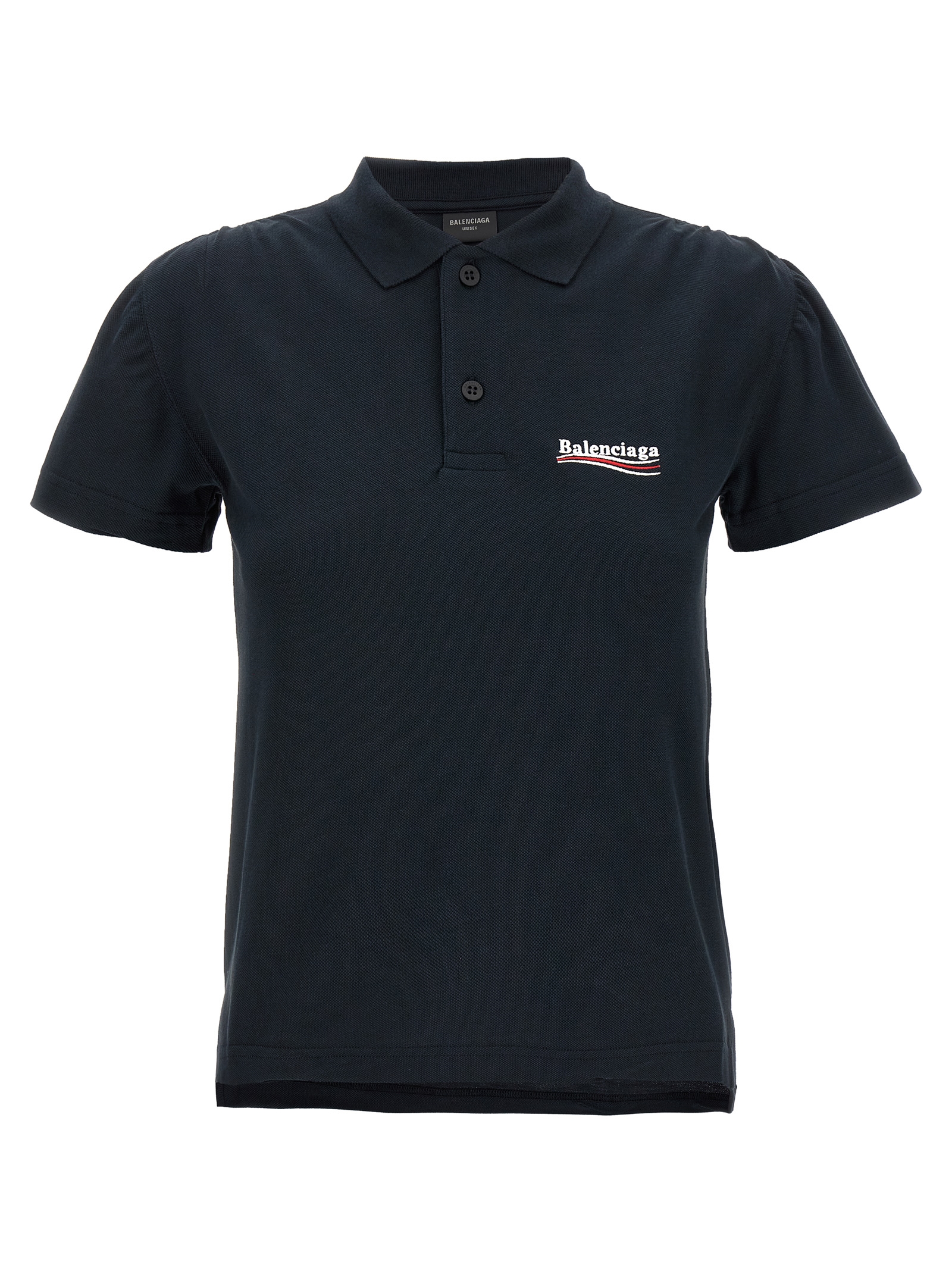 Blue Cotton Polo Shirt