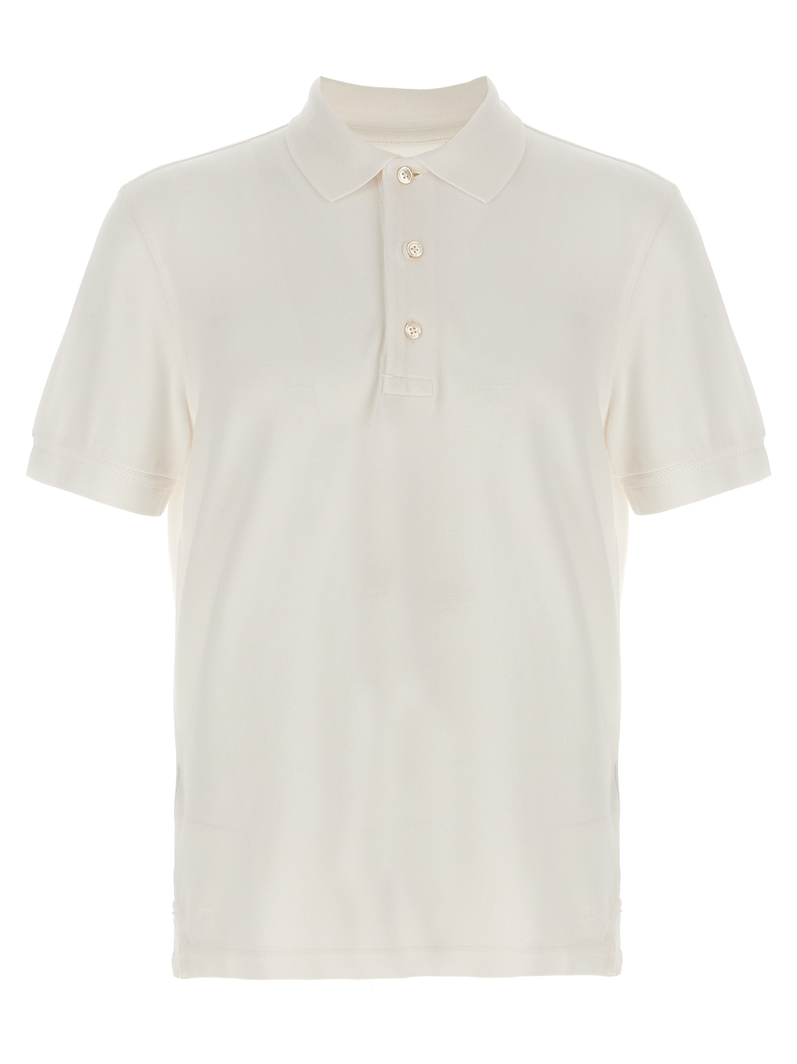 White Lyocell Polo Shirt