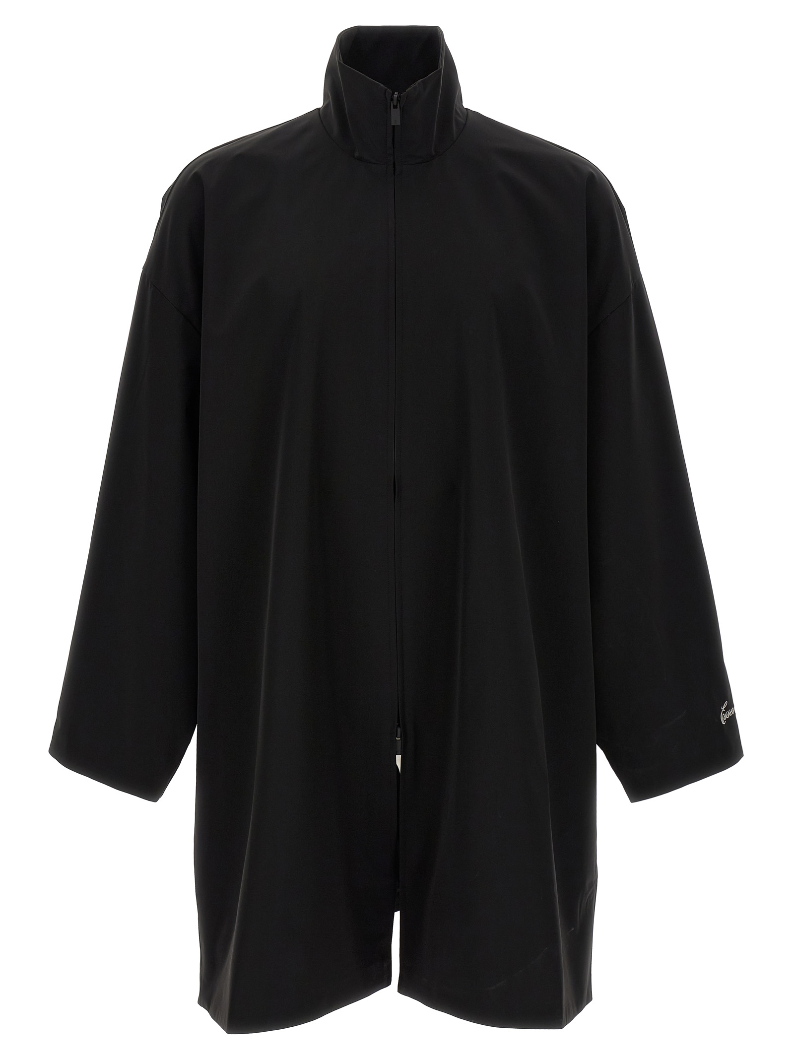 Black Polyester Shell Jacket