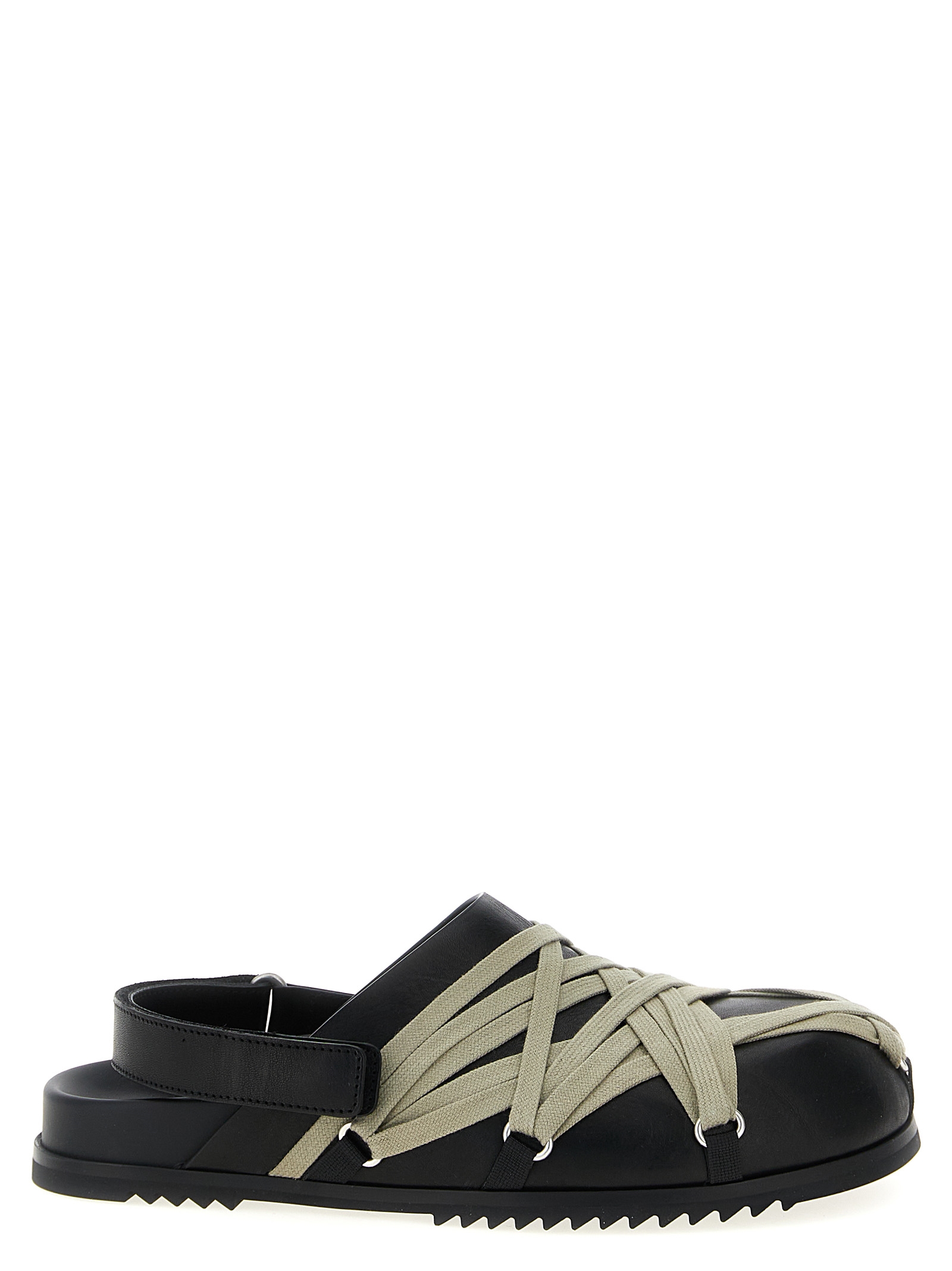 Black Buffalo Leather Clogs