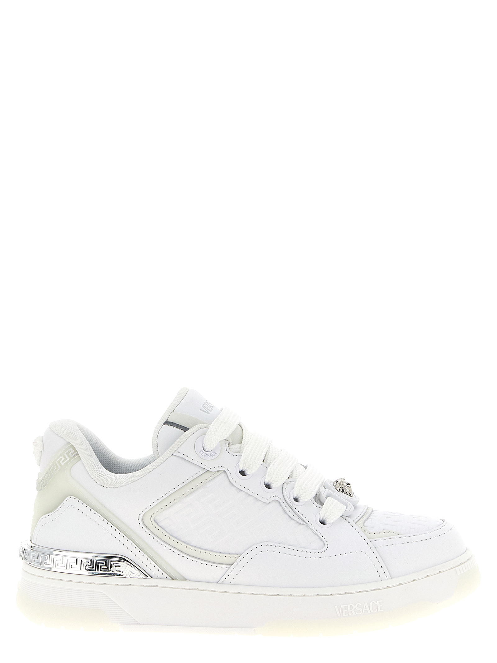 White Calfskin Low Top Sneakers