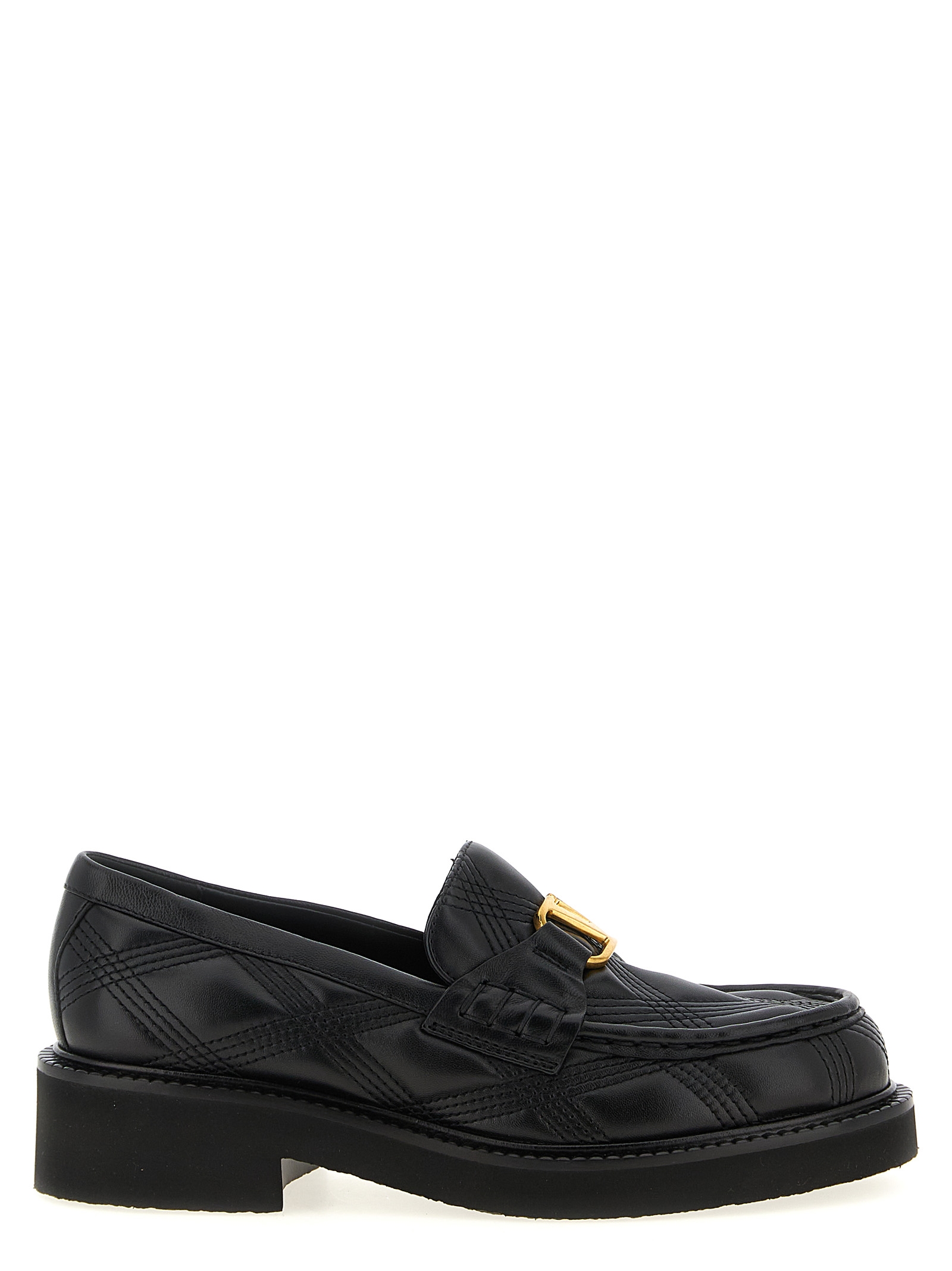 Black Lamb Leather Slip-On Loafers