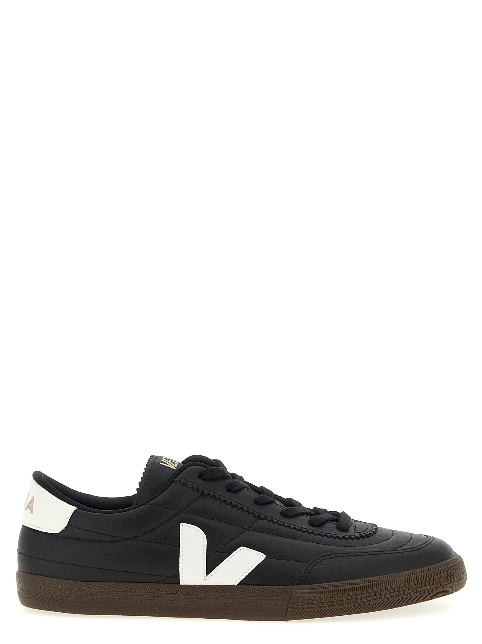 Bicolor Genuine Leather Low Top Sneakers