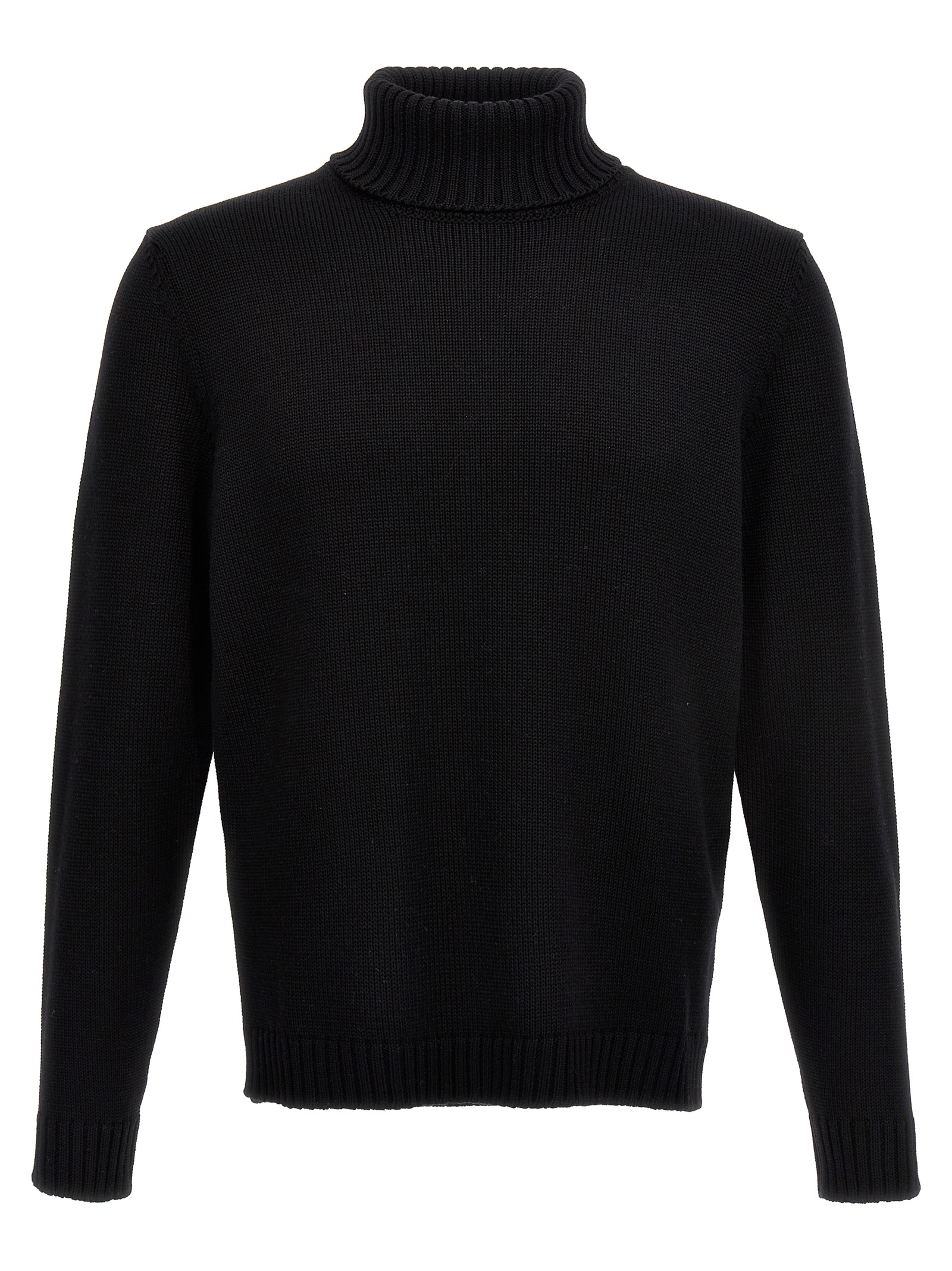Black Virgin Wool Cardigan