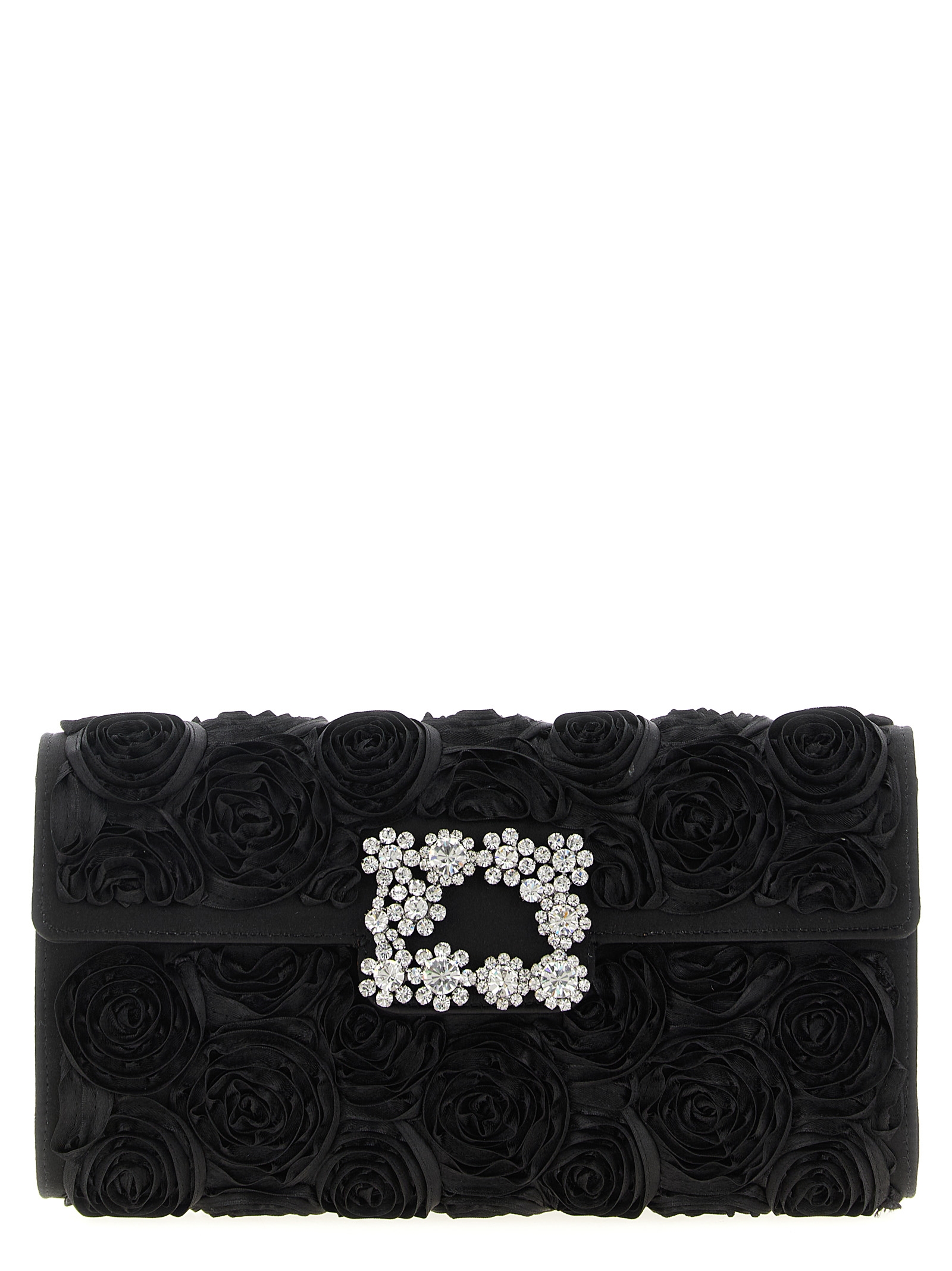 Black Viscose Clutch Bag