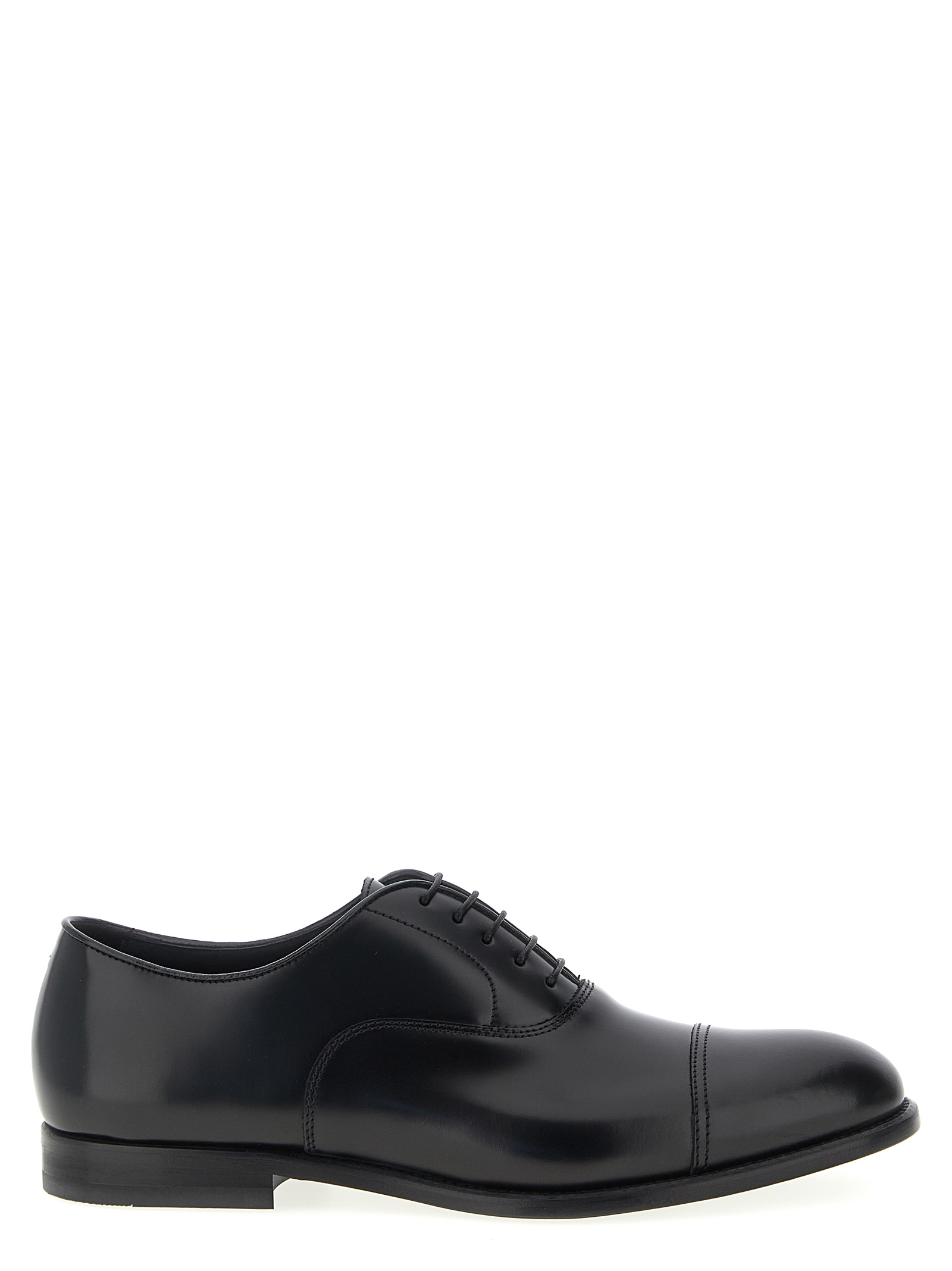 Black Calfskin Oxfords And Derbies
