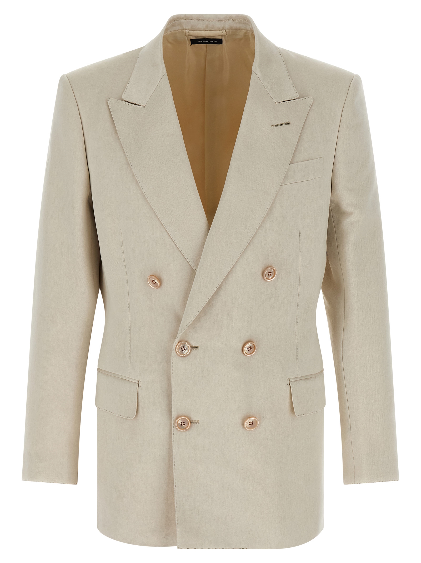 Beige Cotton Blazer