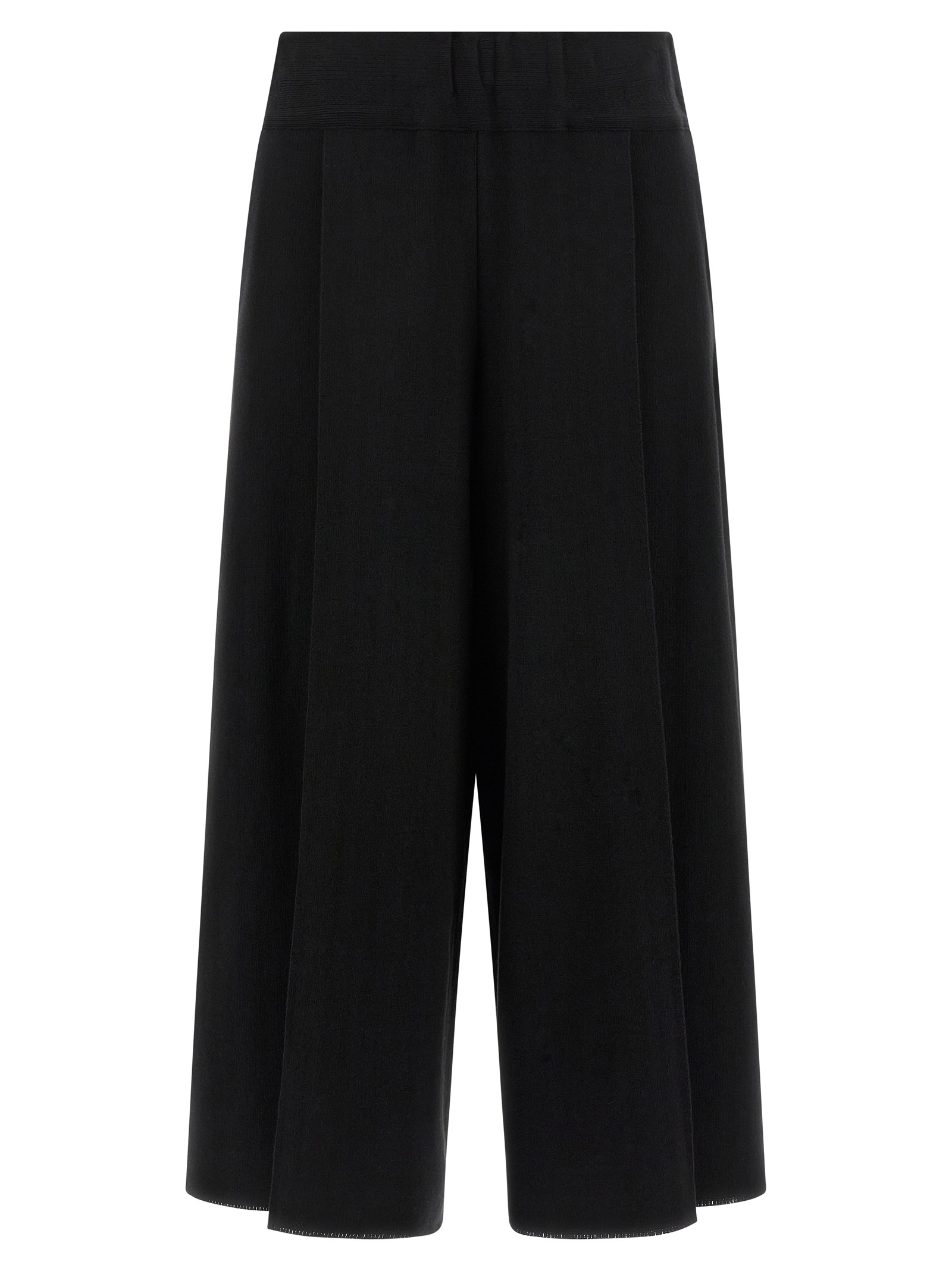 Black Cotton Casual Pants
