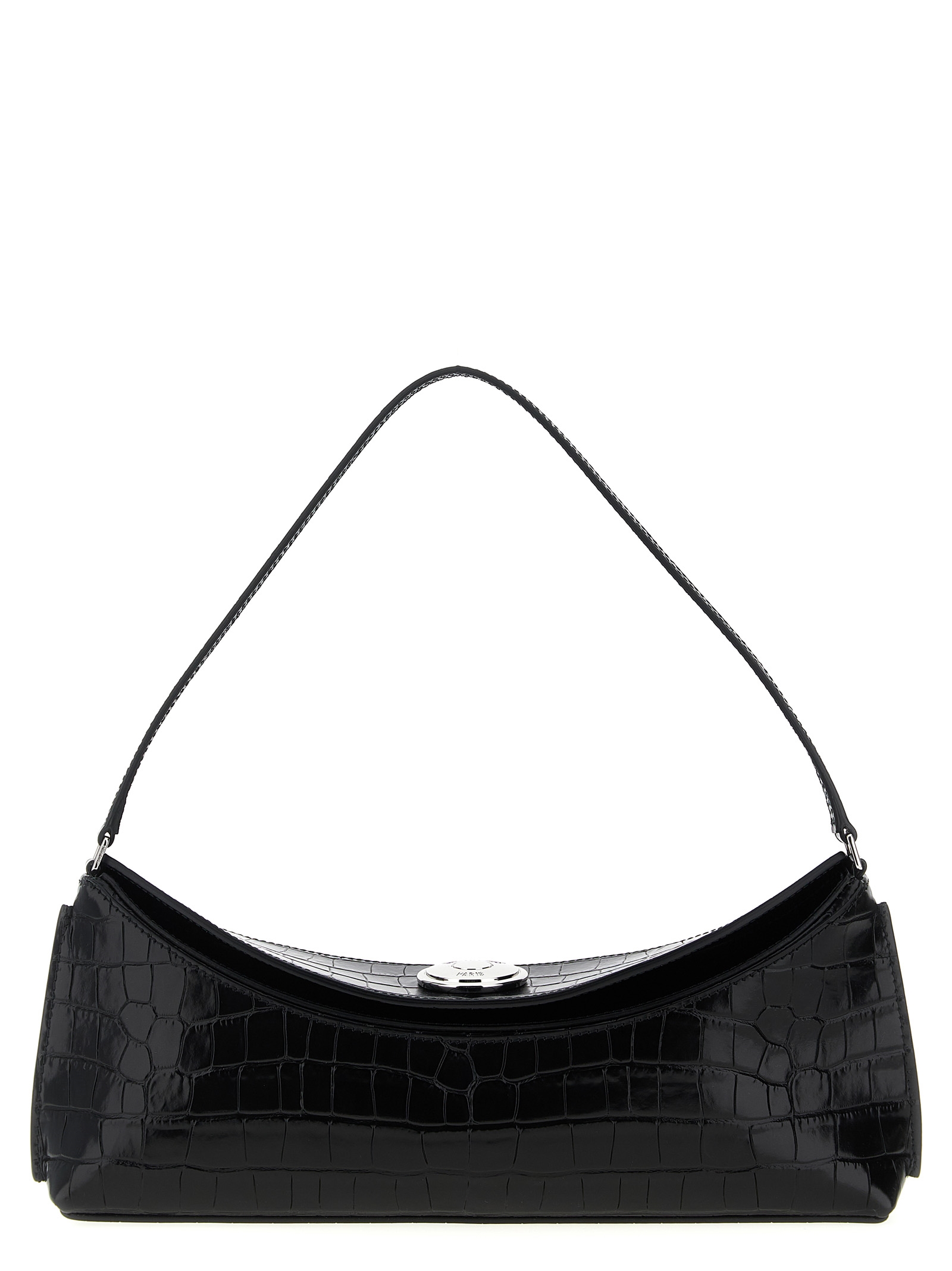 Black Calfskin Shoulder Bag