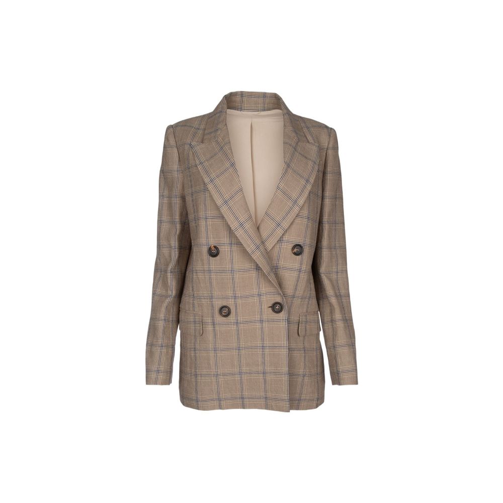 Brunello Cucinelli Brown Linen Women's Blazer