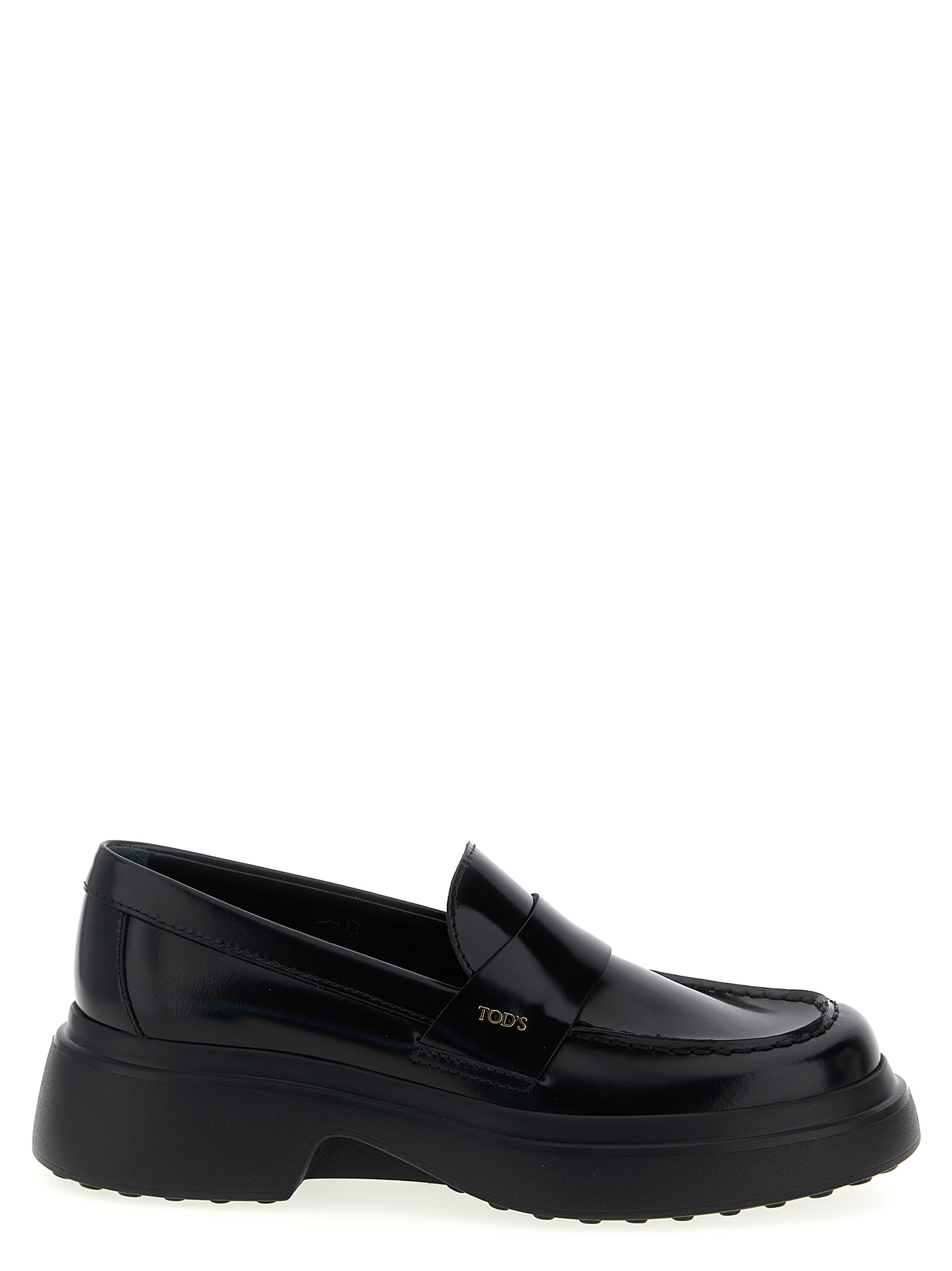 Black Calfskin Slip-On Loafers