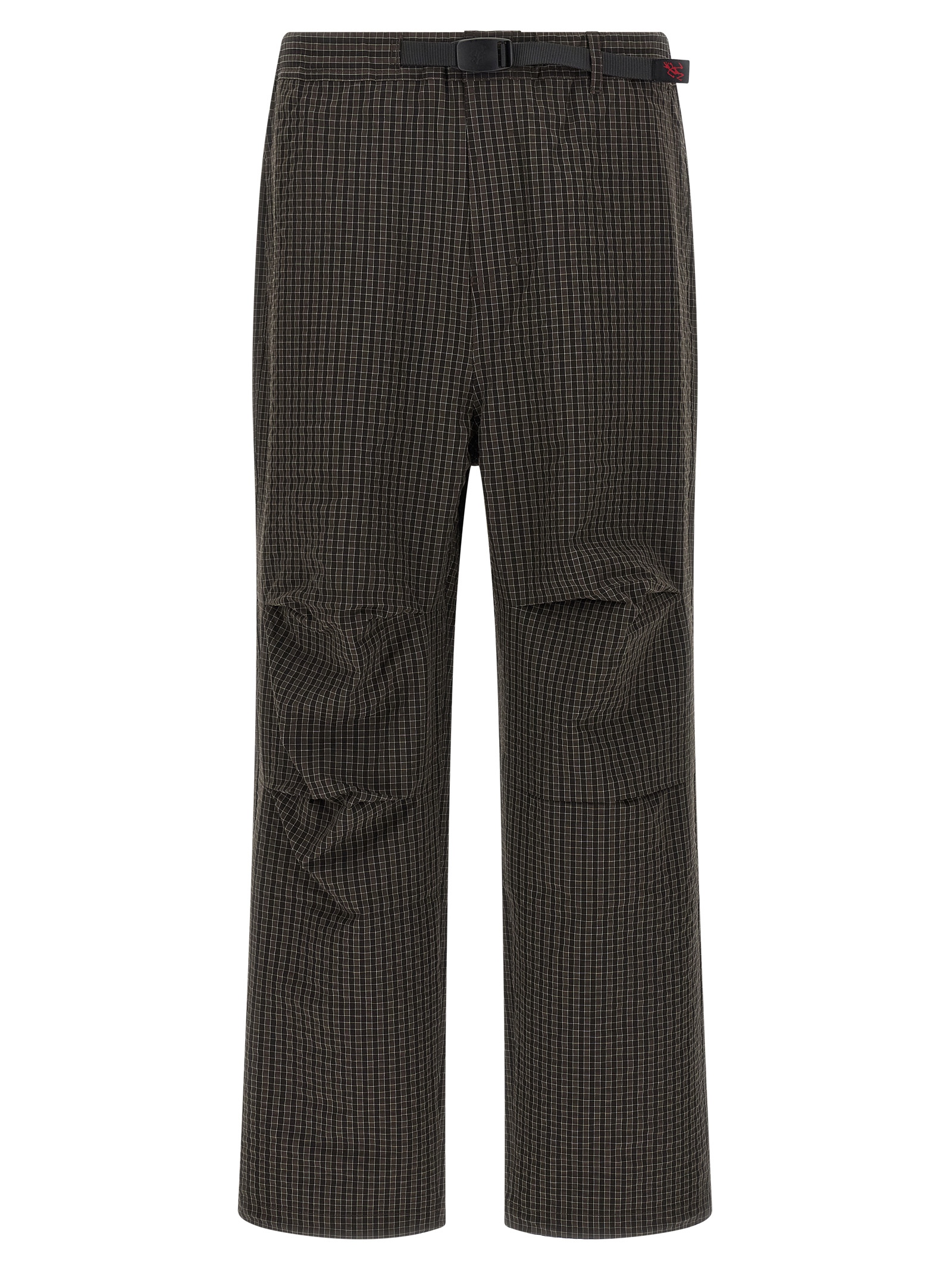 Brown Polyester Casual Pants