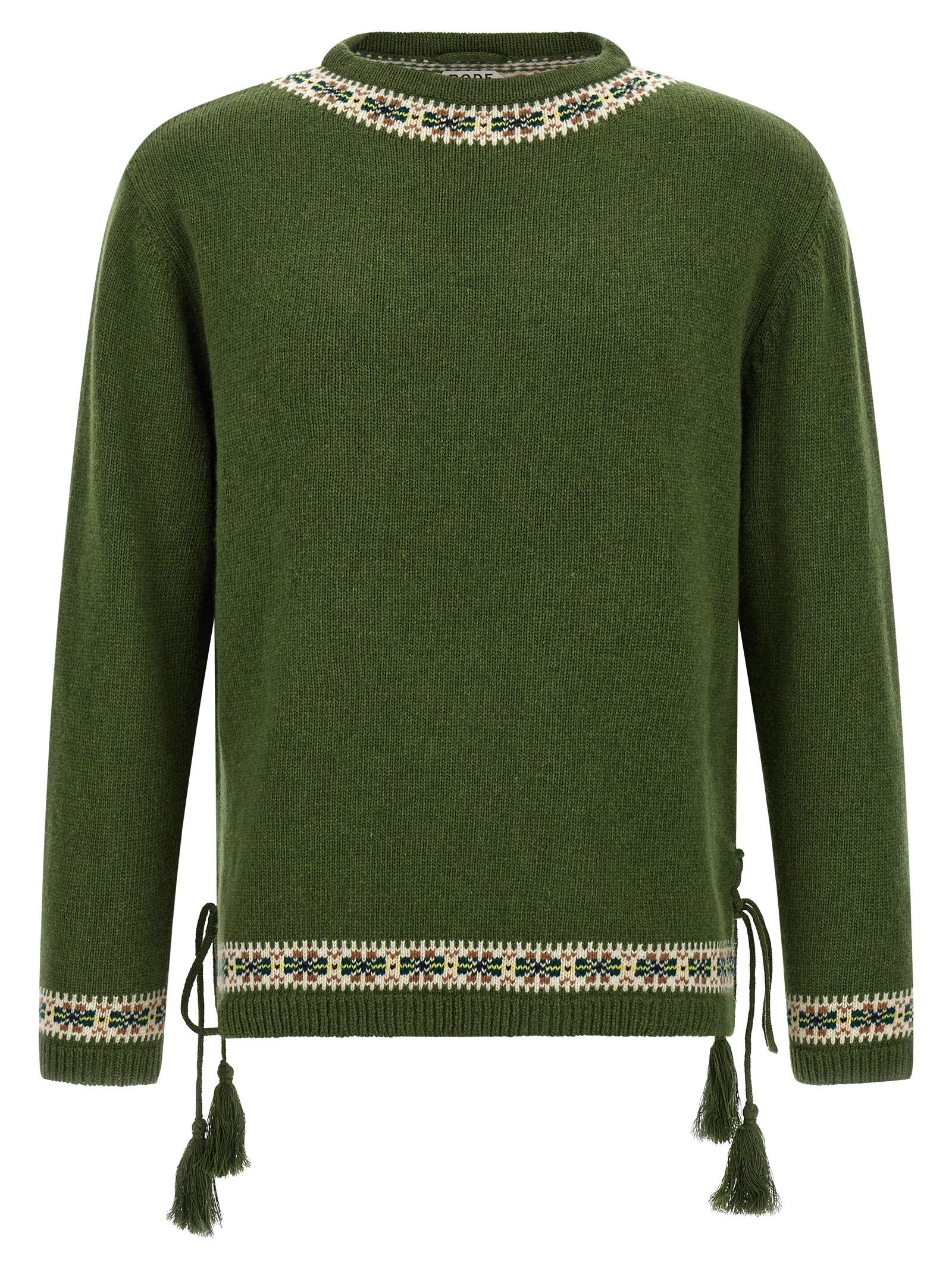 Bicolor Virgin Wool Cardigan