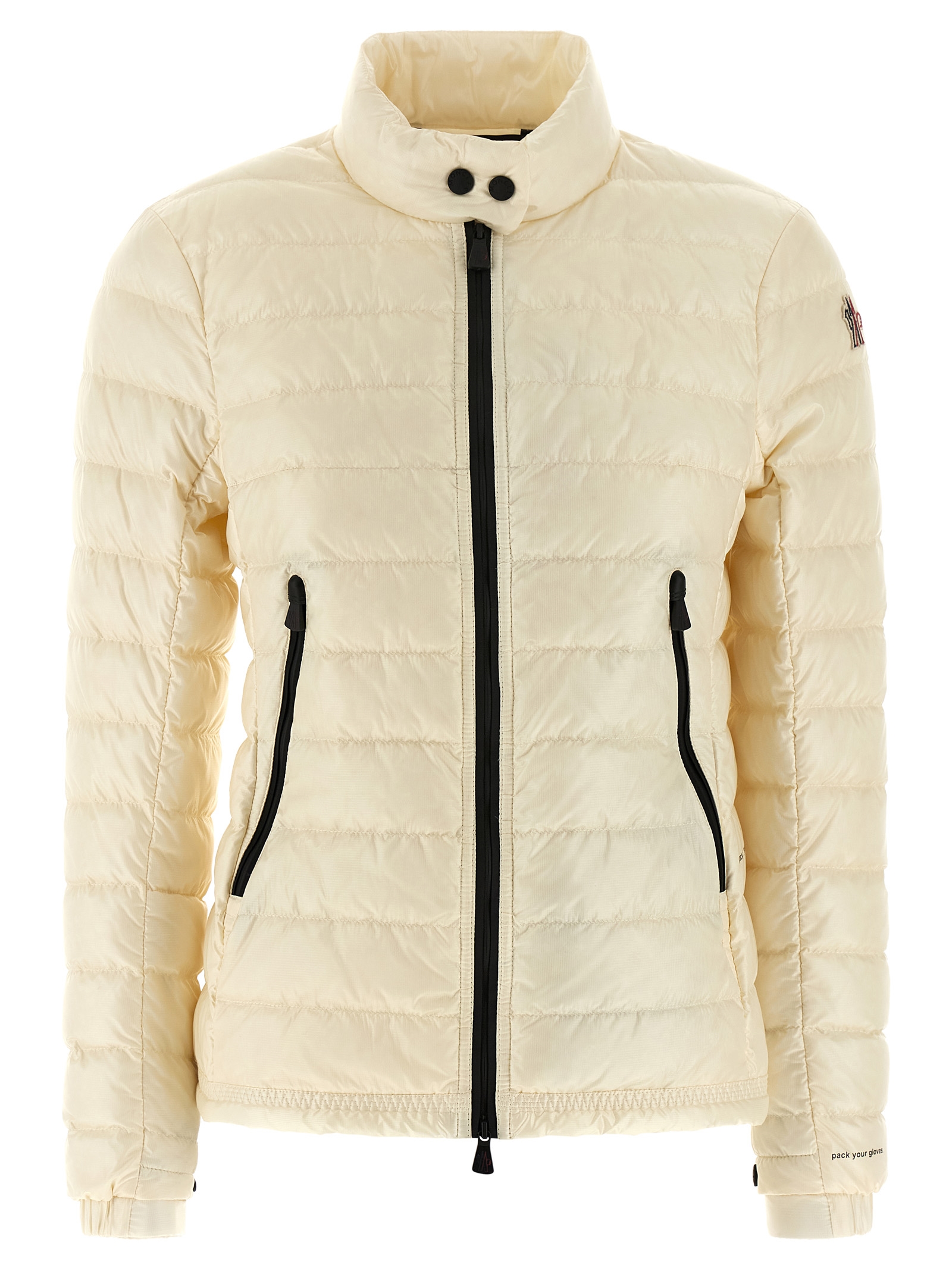 White Polyamide Full-Length Jacket
