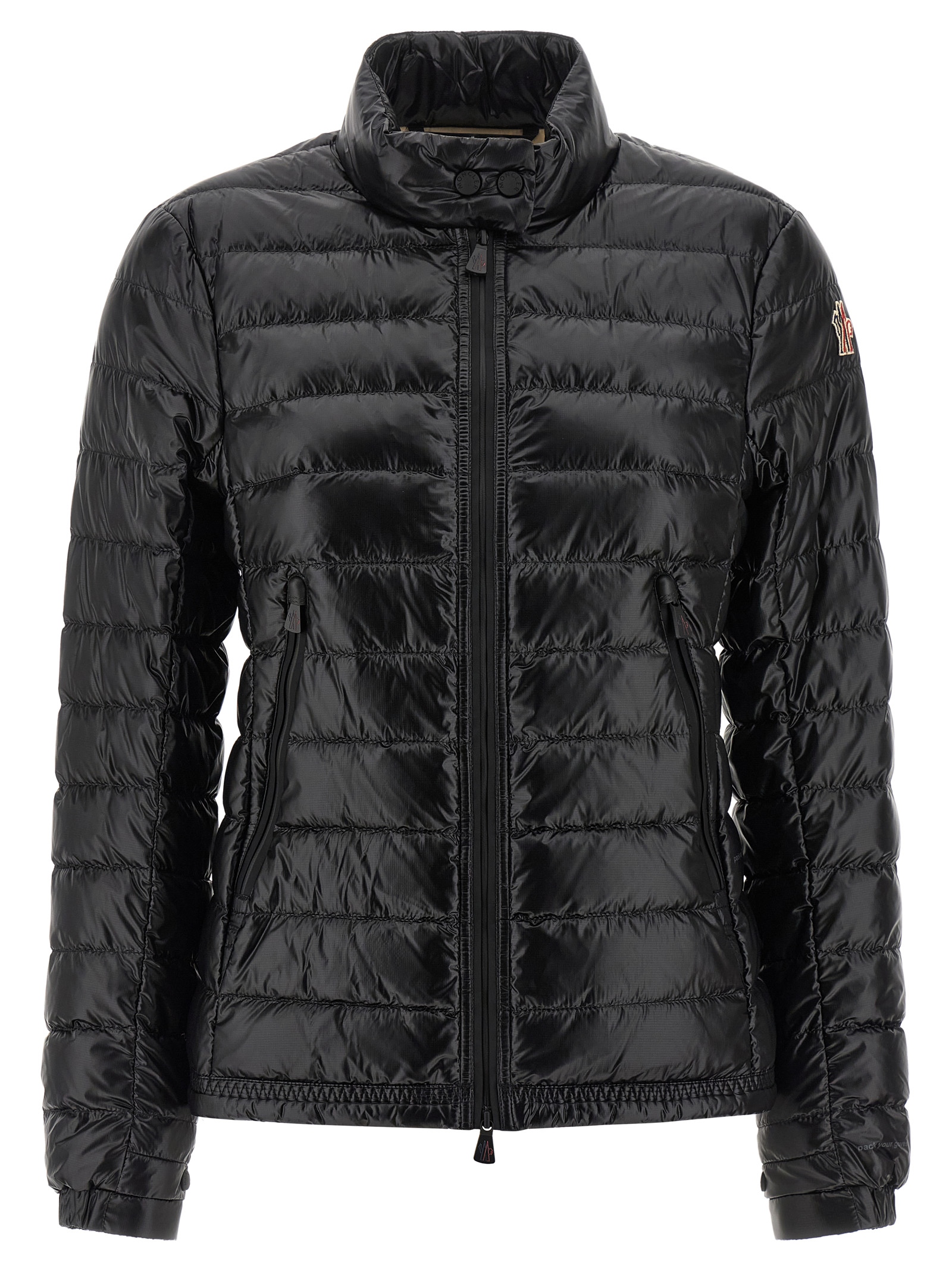 Black Polyamide Full-Length Jacket