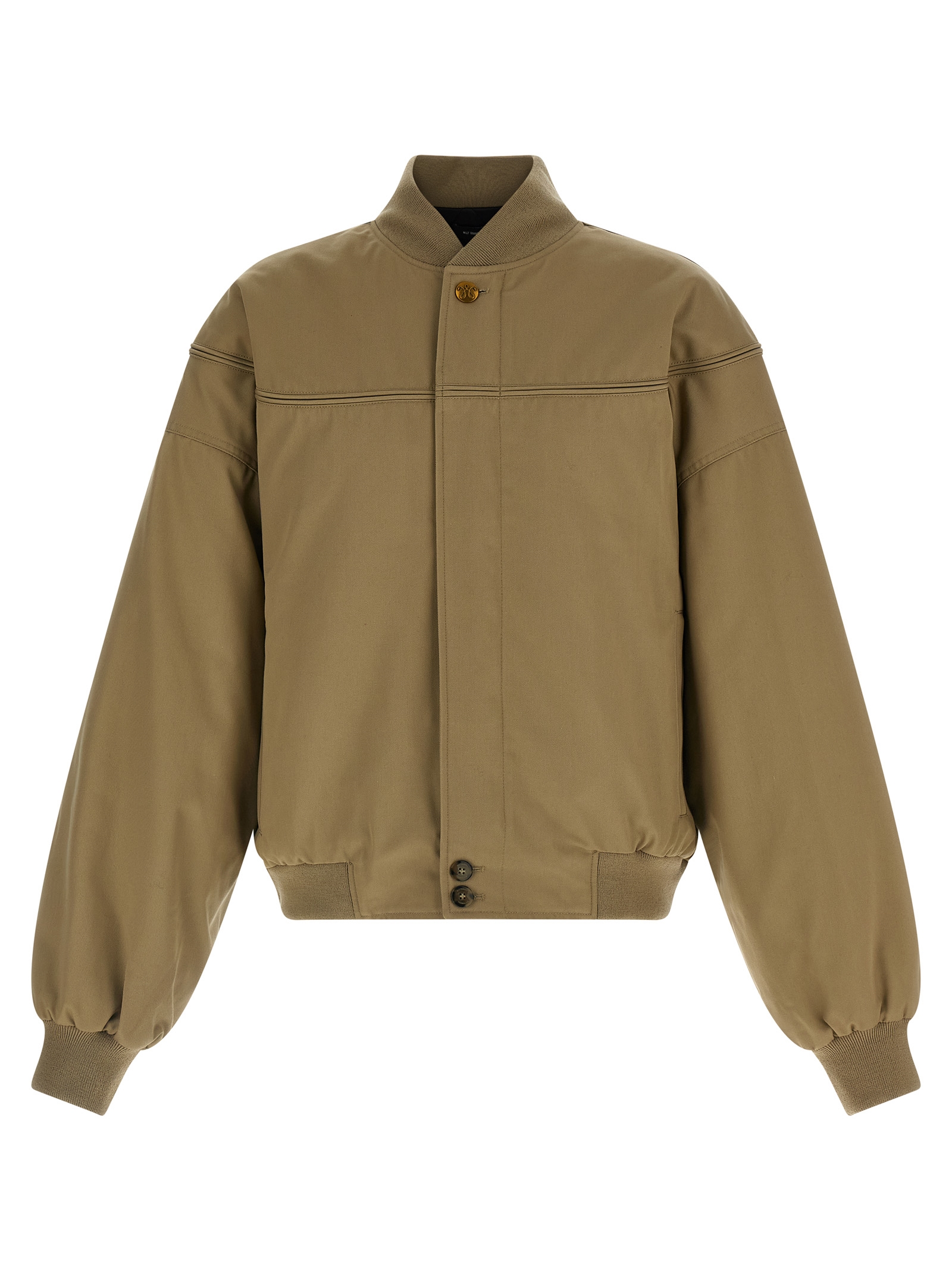Beige Polyester Bomber