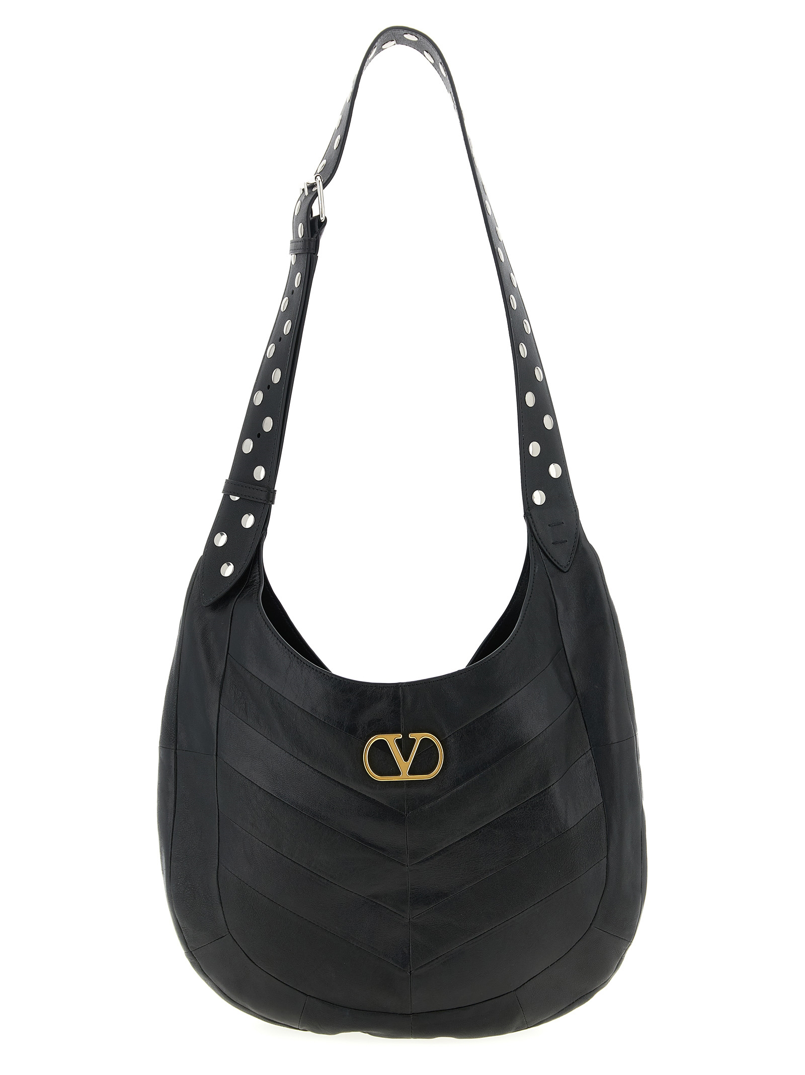 Black Lamb Leather Shoulder Bag