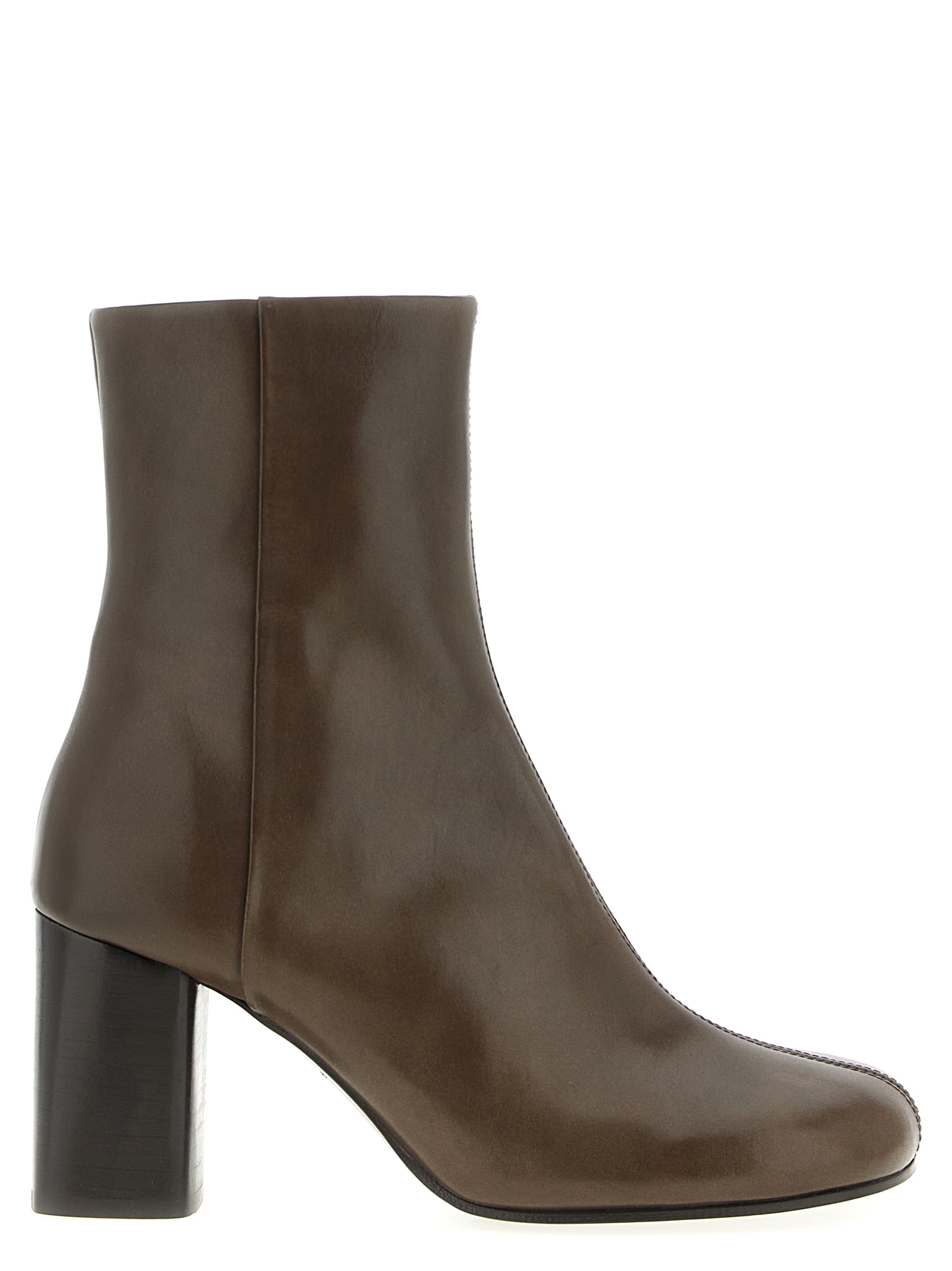 Brown Calfskin Ankle Boots