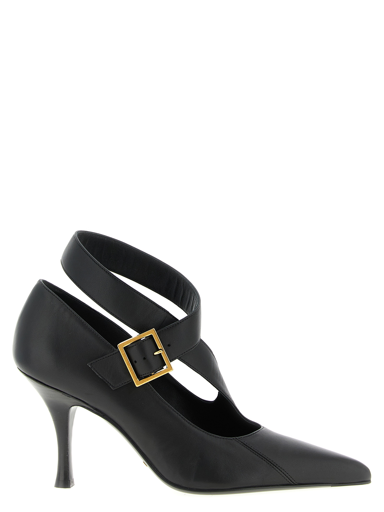 Khaite Black Lamb Leather High Heel Women's Pumps
