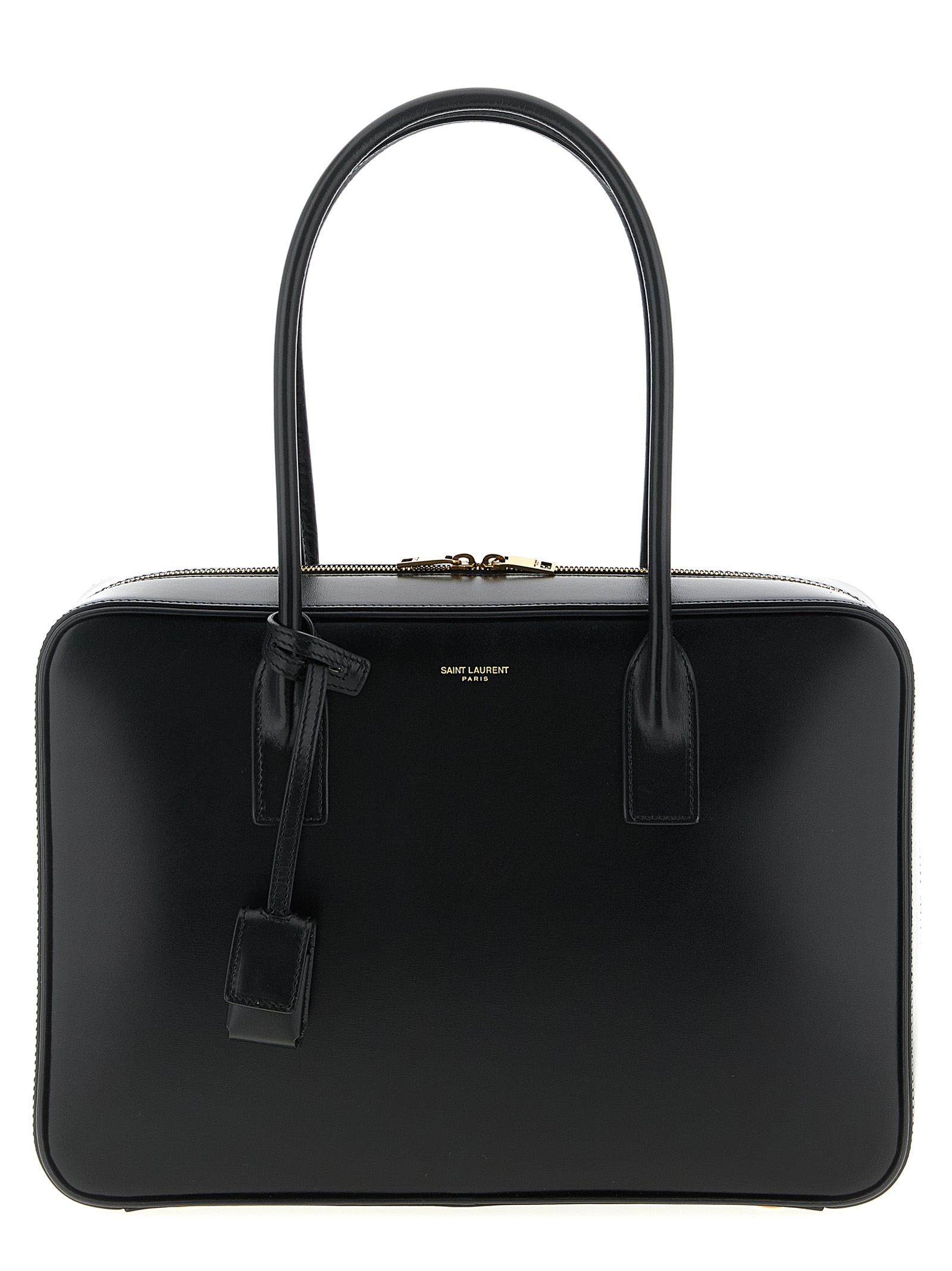 Black Calfskin Shoulder Bag