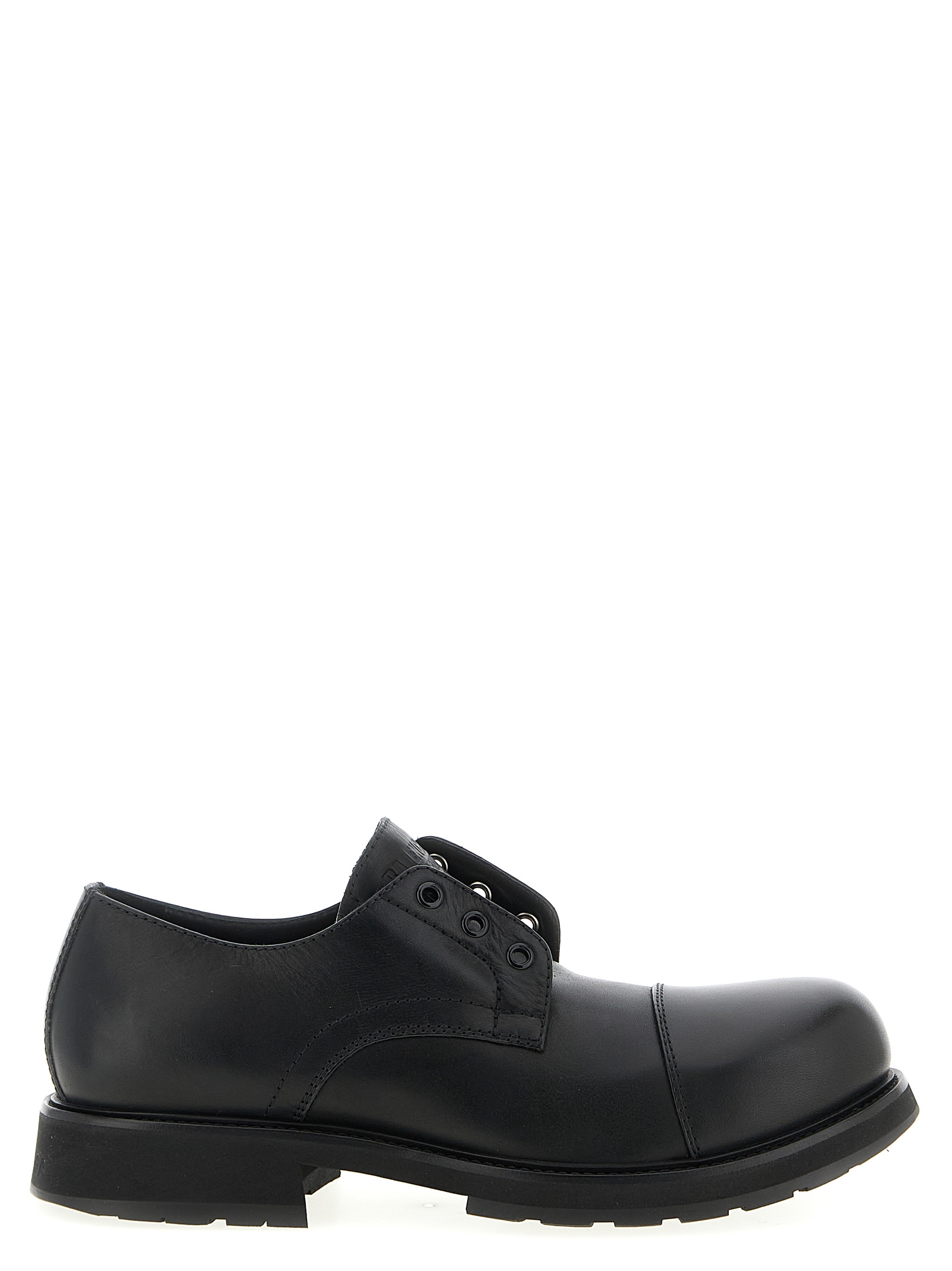 Black Bull Skin Slip-On Loafers