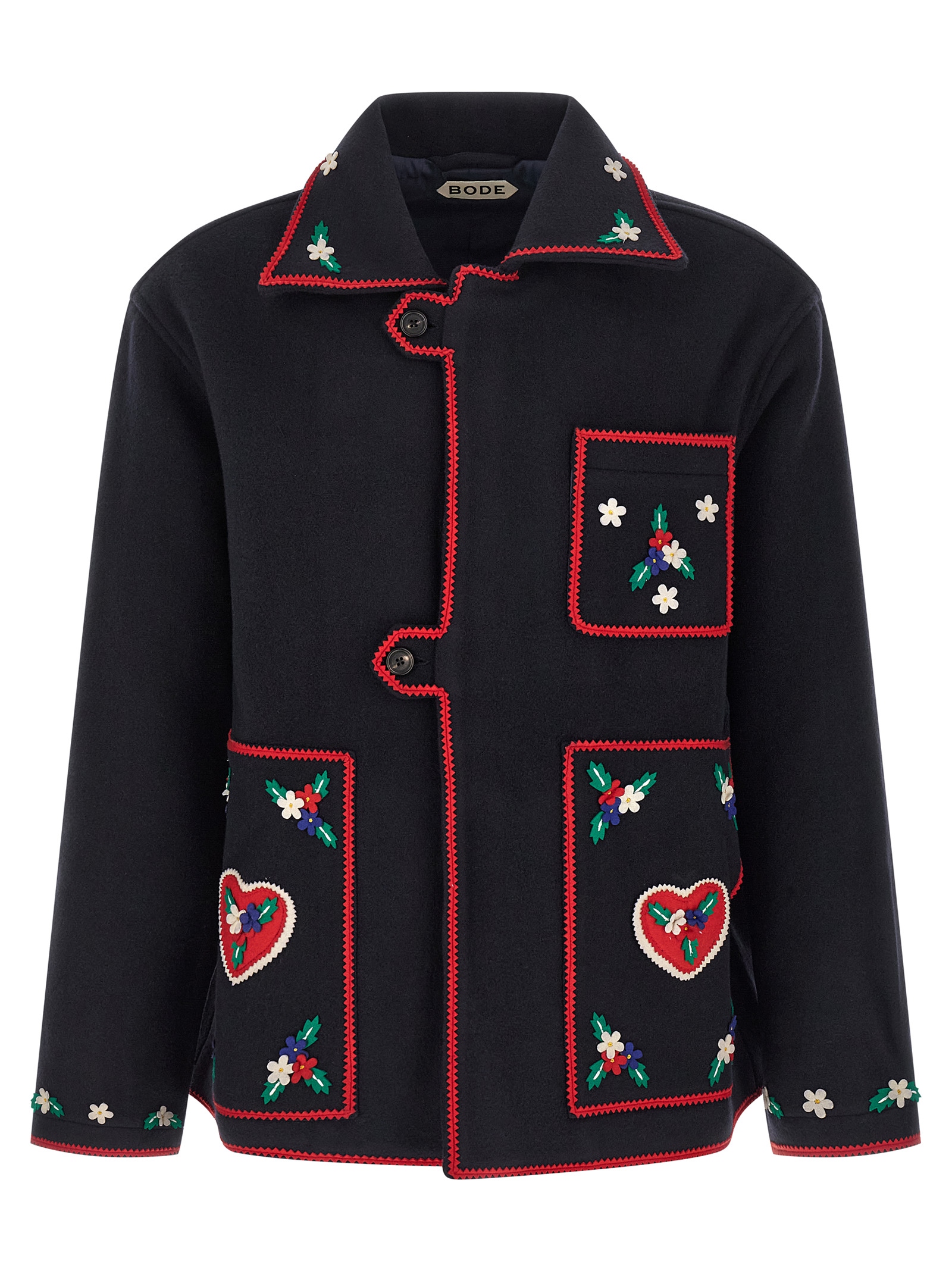 Blue Wool Full-Length Jacket