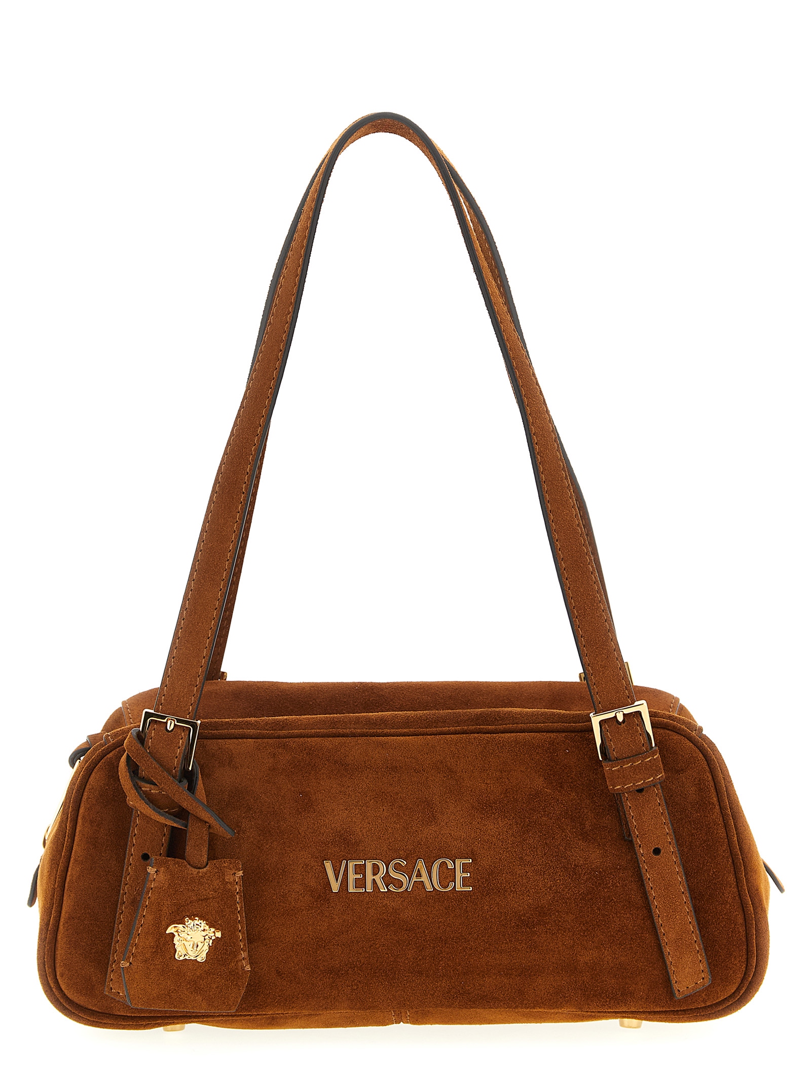 Versace Brown Calfskin Shoulder Bag - Women