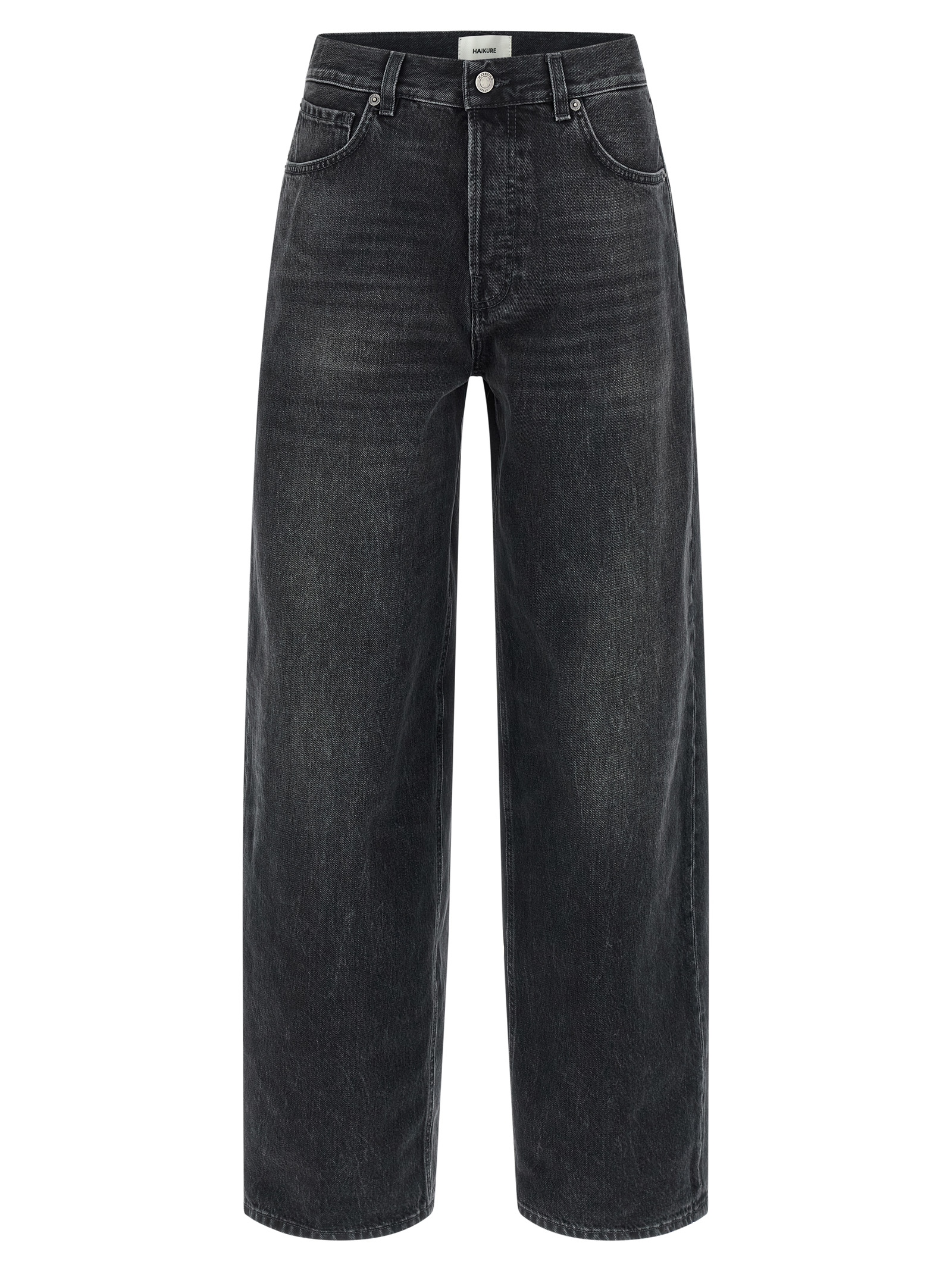 Black Cotton High-Waisted Jean
