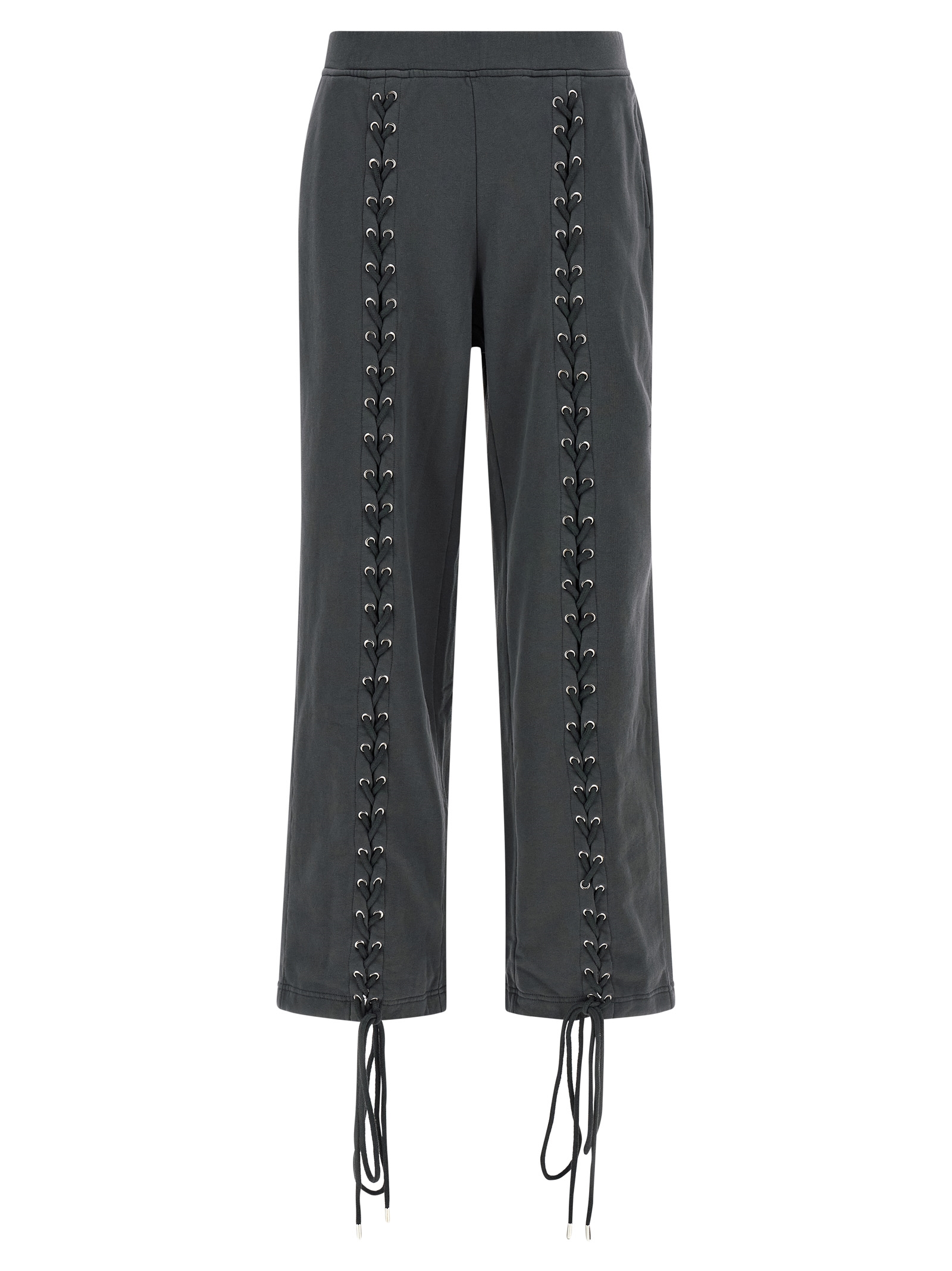 Gray Cotton Casual Pants