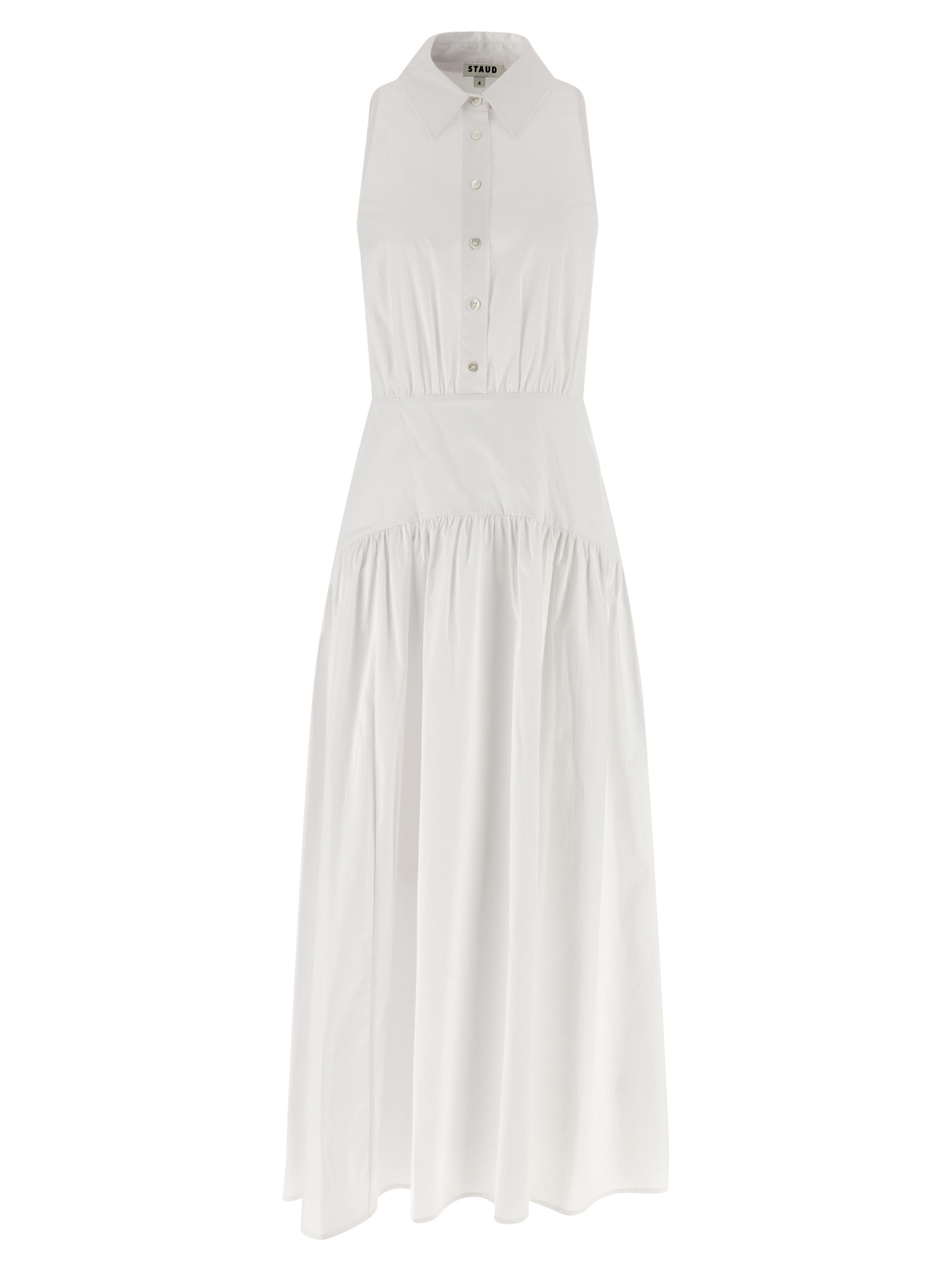 White Cotton Midi Dress