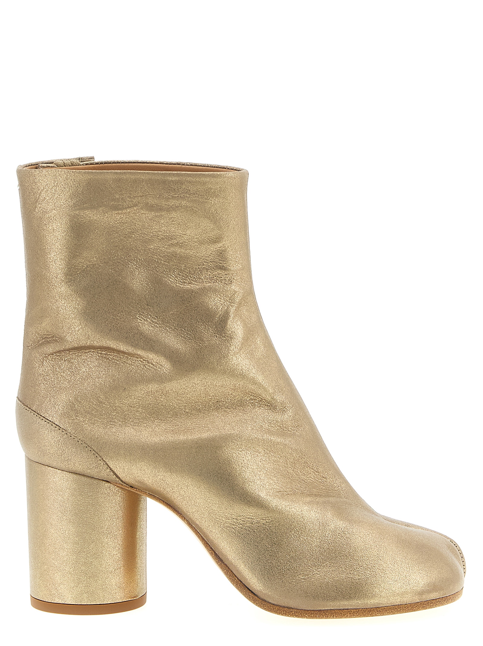 Maison Margiela Gold Cashmere Ankle Boots - Women
