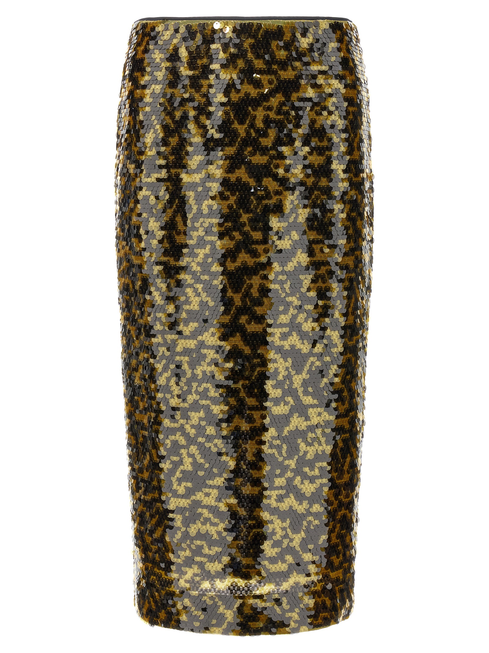 Multicolor Polyester Midi Skirt