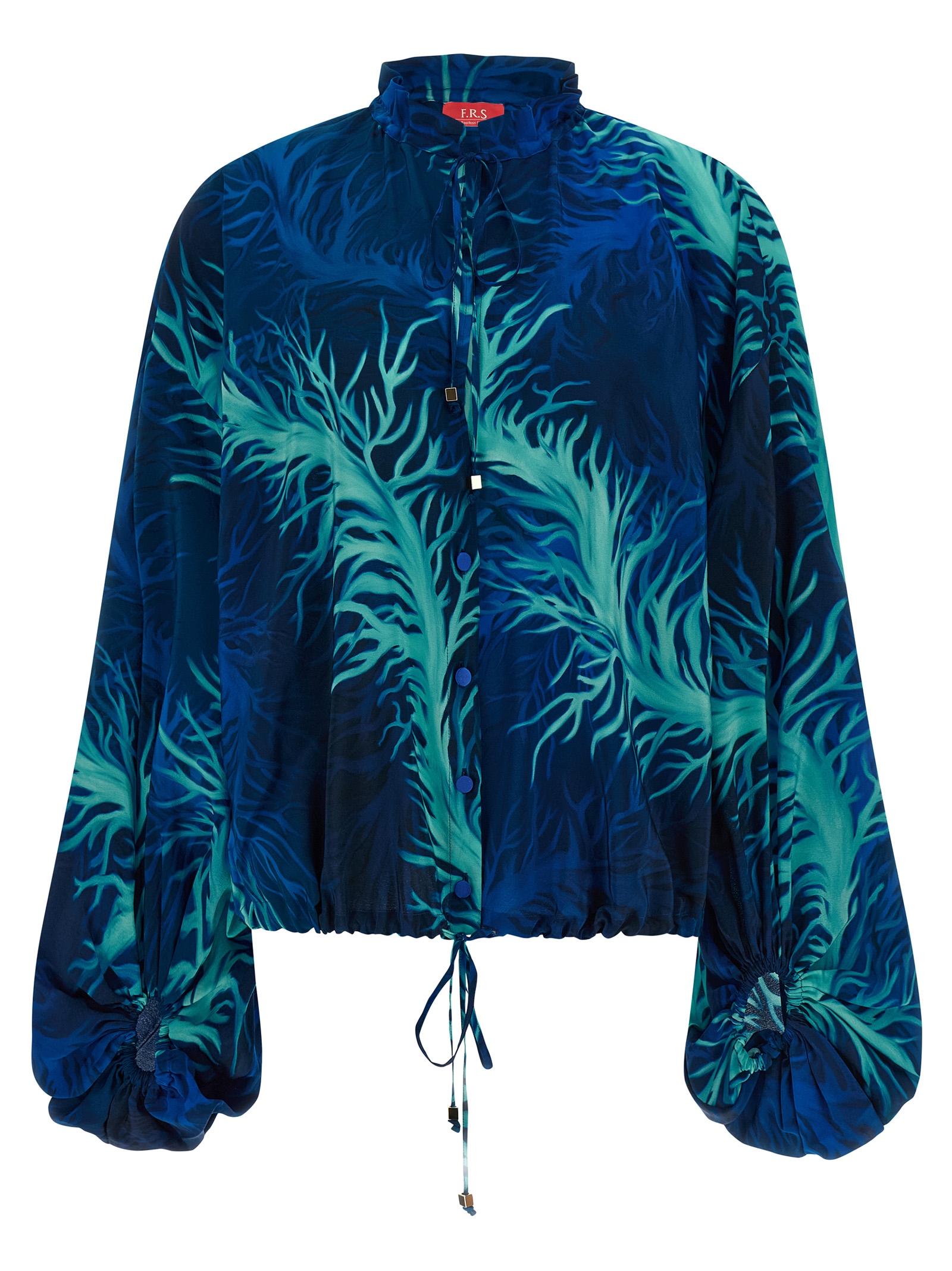 Blue Silk Blouse