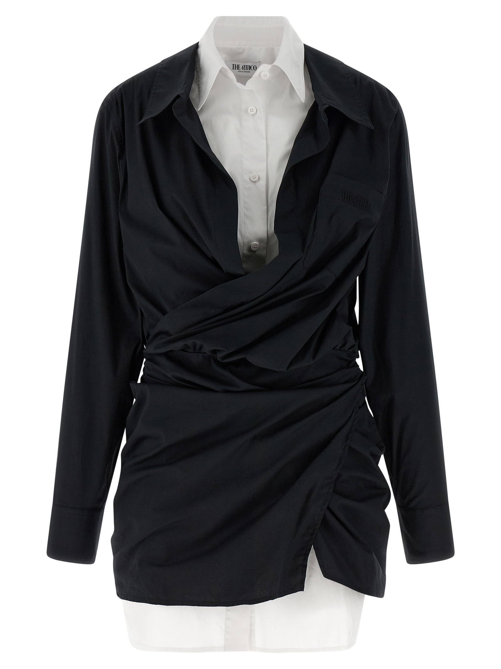 The Attico Bicolor Cotton Short Dress - Women