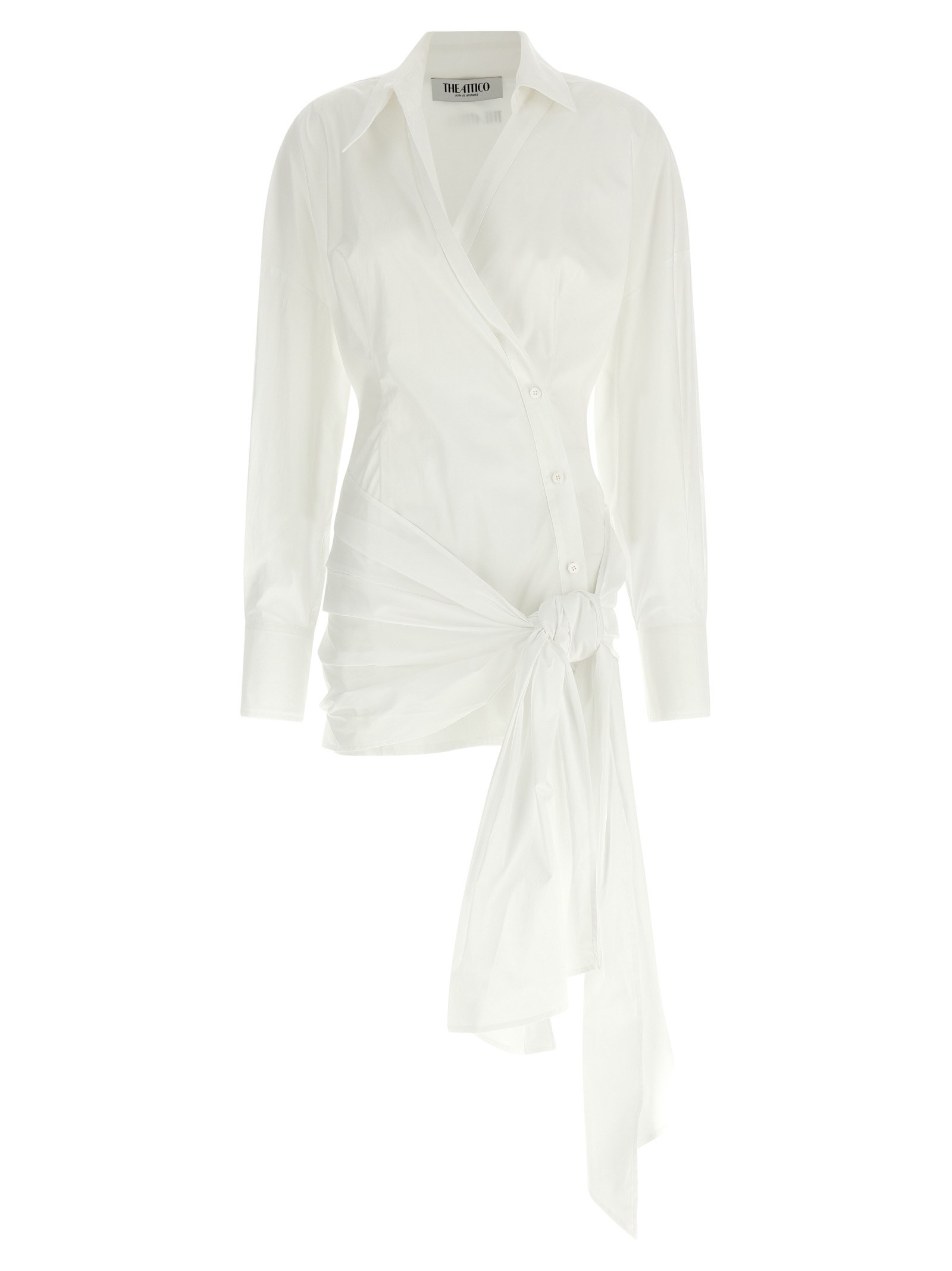 The Attico White Cotton Short Dress - Women