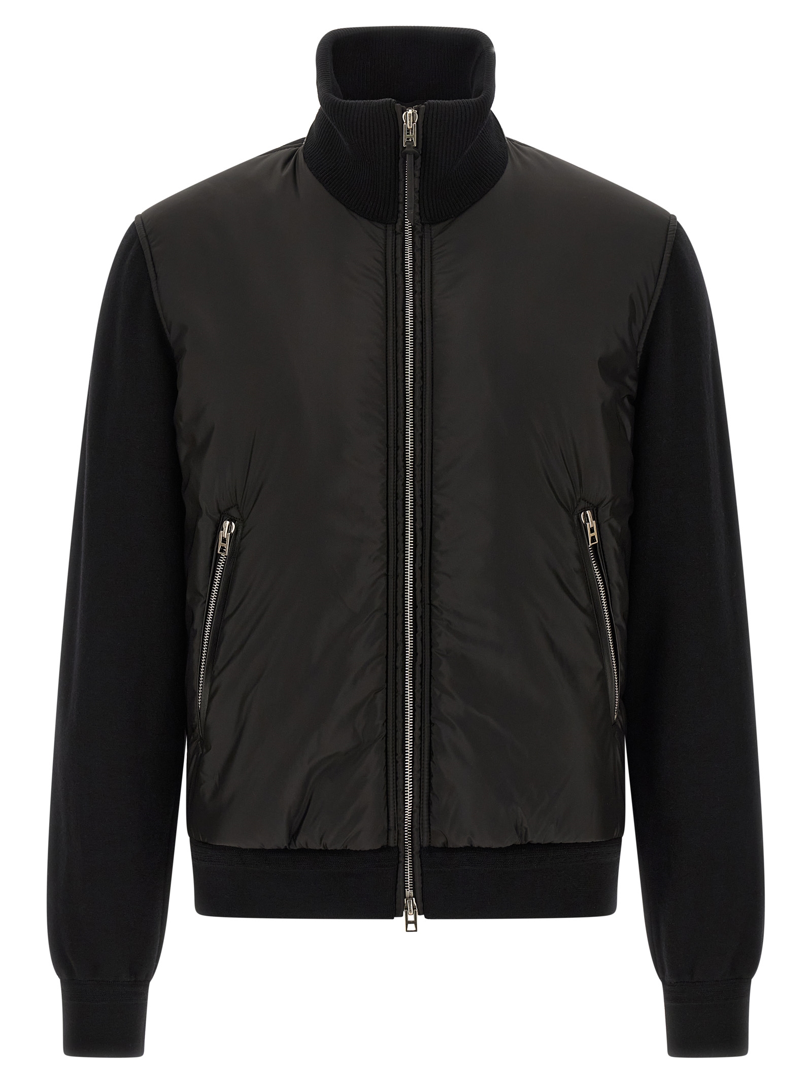 Black Wool Bomber